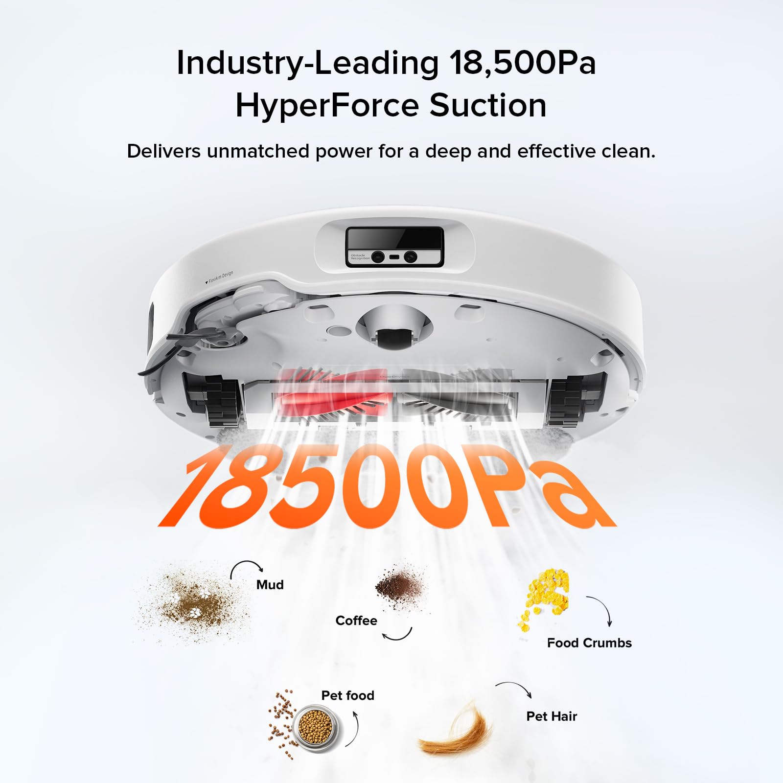 Roborock Qrevo Edge Robot Vacuum And Mop, 18,500Pa Suction, Zero Tangling, Flexiarm Arc Side Brush, Flexiarm Mop, Adaptilift Cha