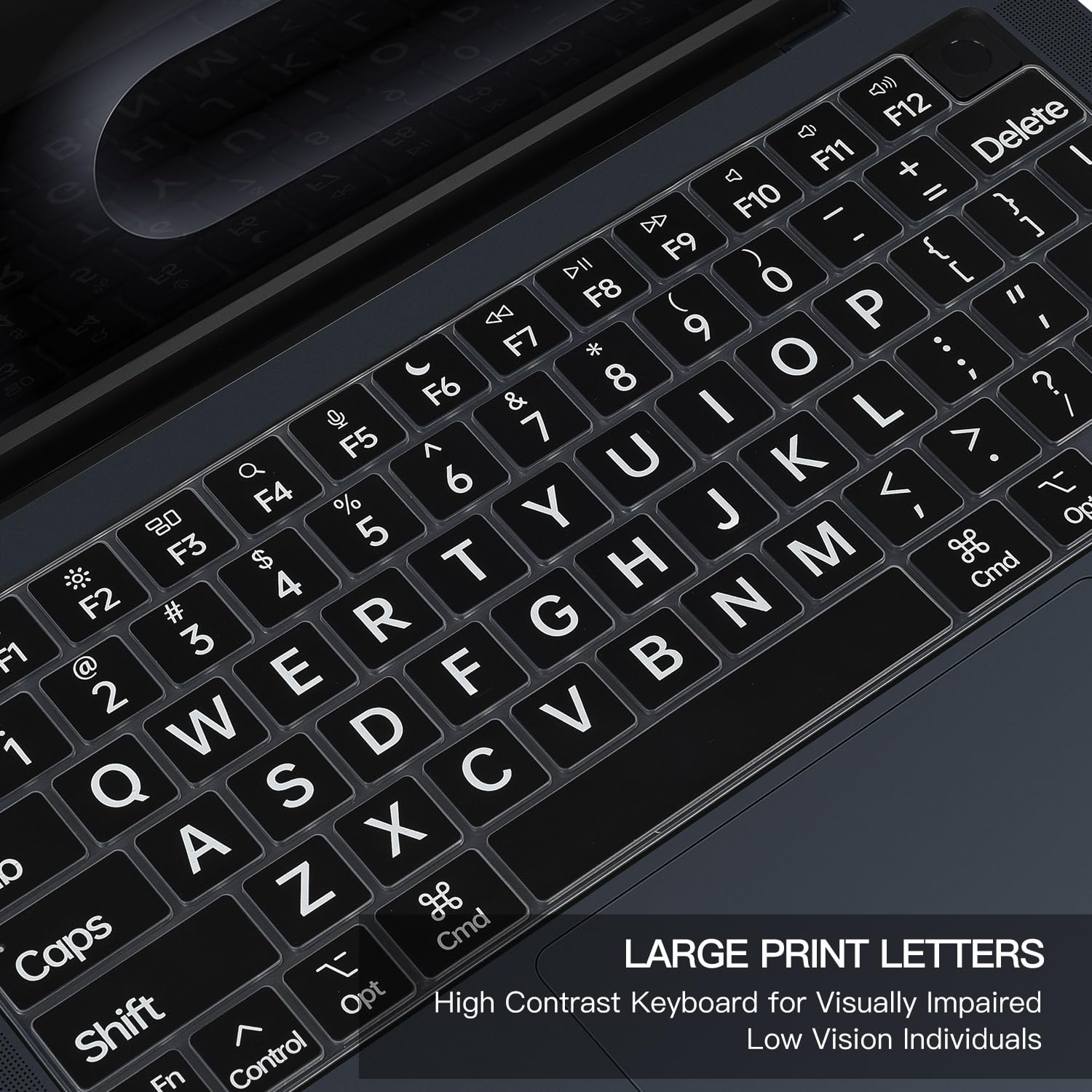 Casebuy Large Print Keyboard Cover For 2024 2021 M3/M2/M1 Pro/Max Macbook Pro 14'' 16'' A2918 A2992 A2779 A2442 A2991 A2780 A248
