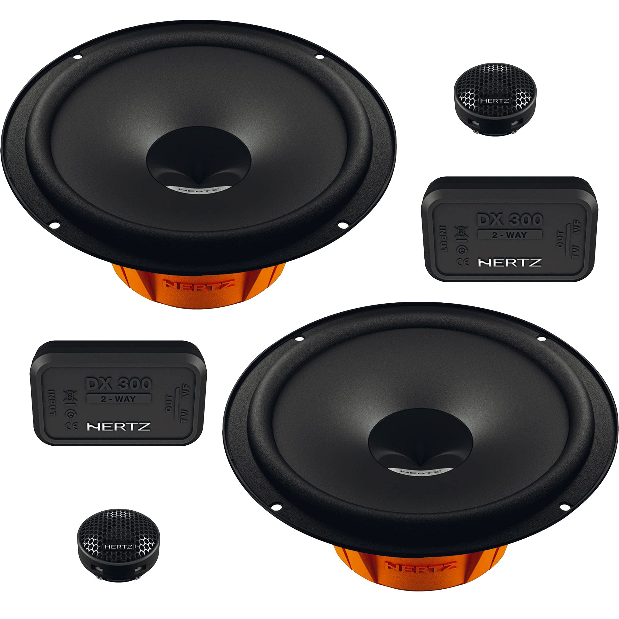 Hertz Dieci Series Dsk 1653 Component Speaker Kit 6.5' 2 Way: Dv 165.3 + Dt 24.3 + Dx 300 + Grilles