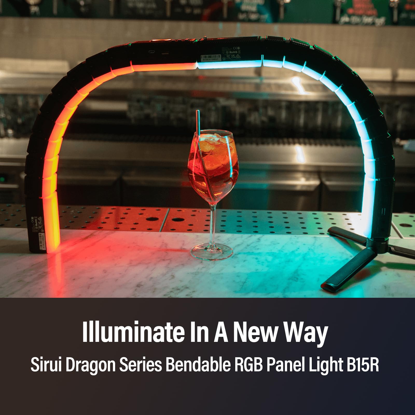 Sirui 15W Bendable Rgb Video Light, Led Panel Light For Studio Photography Lighting, Adjustable 360 Full Color, 2500K 7000K, Sea