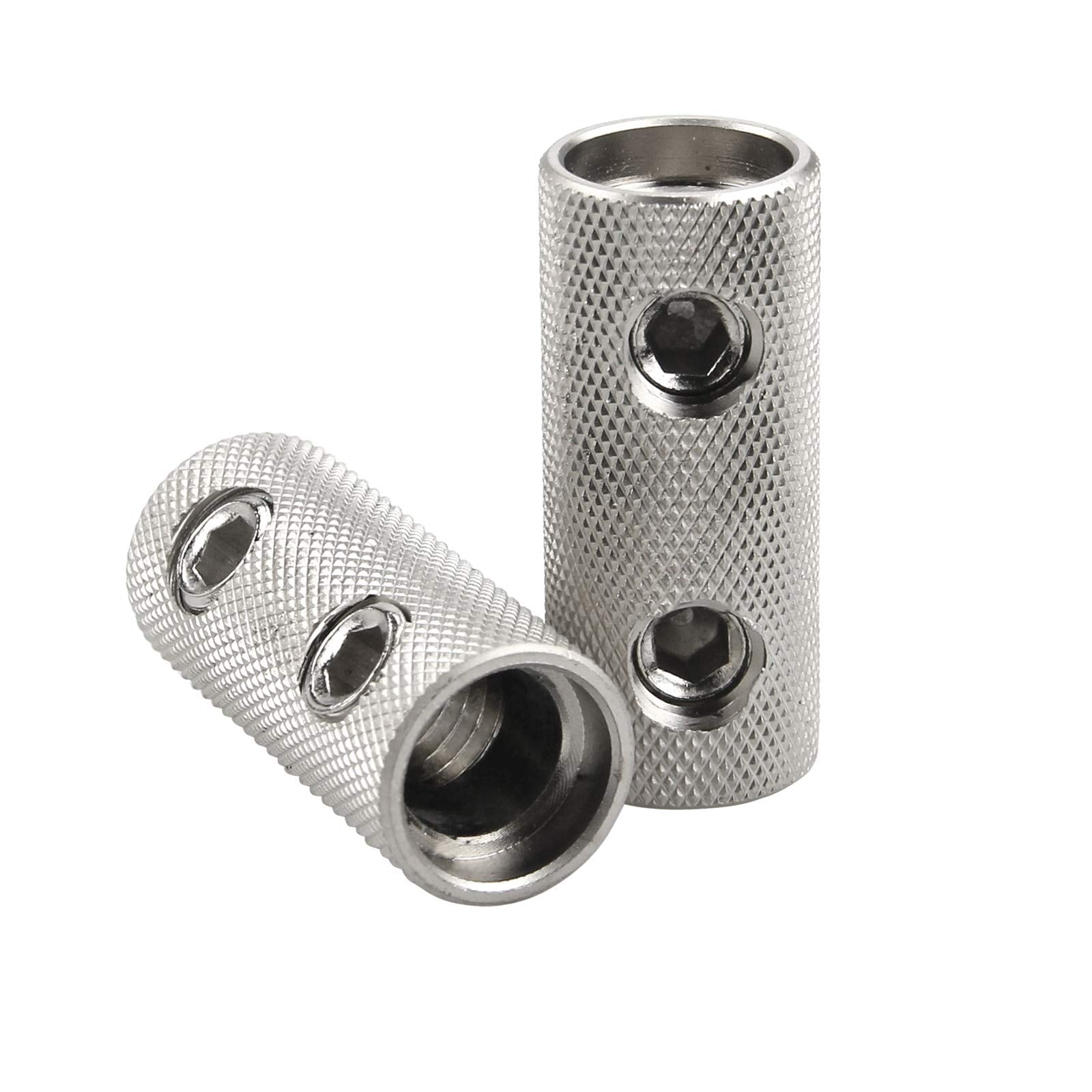 Zookoto 2Pcs 0/1 Gauge Wire Audio Car Brass Terminal Butt Connectors Car Stereo Power Or Ground Wire Splice Coupler