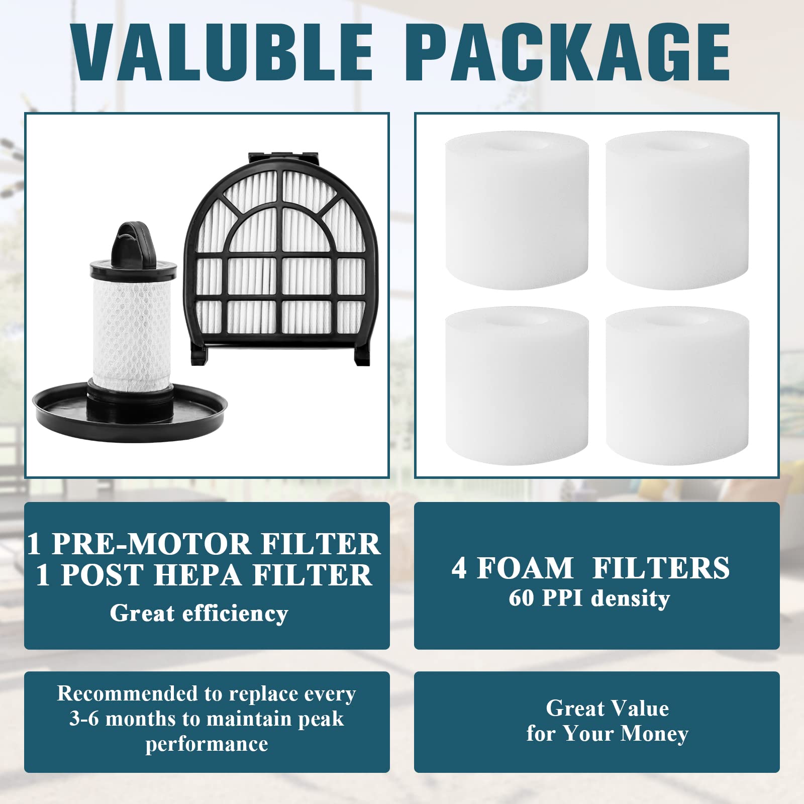 Improvedhand Lz600 Filter Replacement Compatible With Shar K Lz601, Lz602, Lz602C Apex Uplight Lift Away Duo Clean Vacuum, Compa