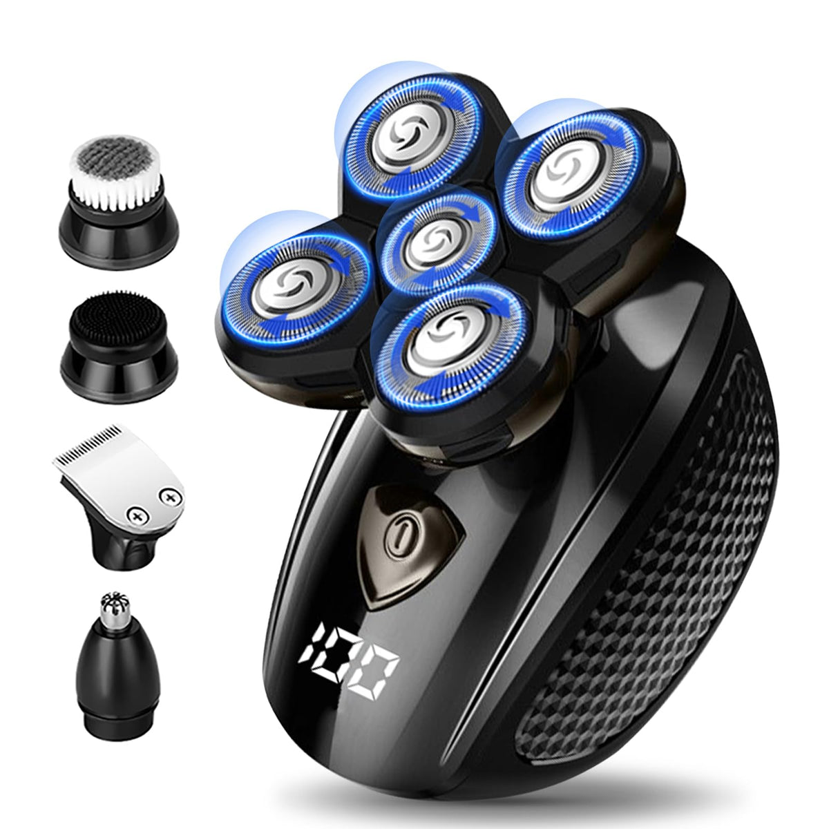 Tiklean Bald Head Shaver,Electric Razor Head Shavers For Bald Men, 5 In 1 Head And Face Grooming Kit, Waterproof And Rechargeabl
