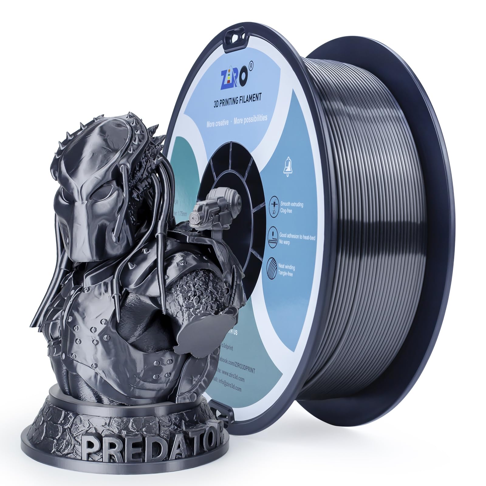 Ziro 3D Printer Filament, Silky Pla Filament 1.75Mm, Shining Silk 3D Printing Filament, Dimensional Accuracy +/  0.03Mm, Fit Mos