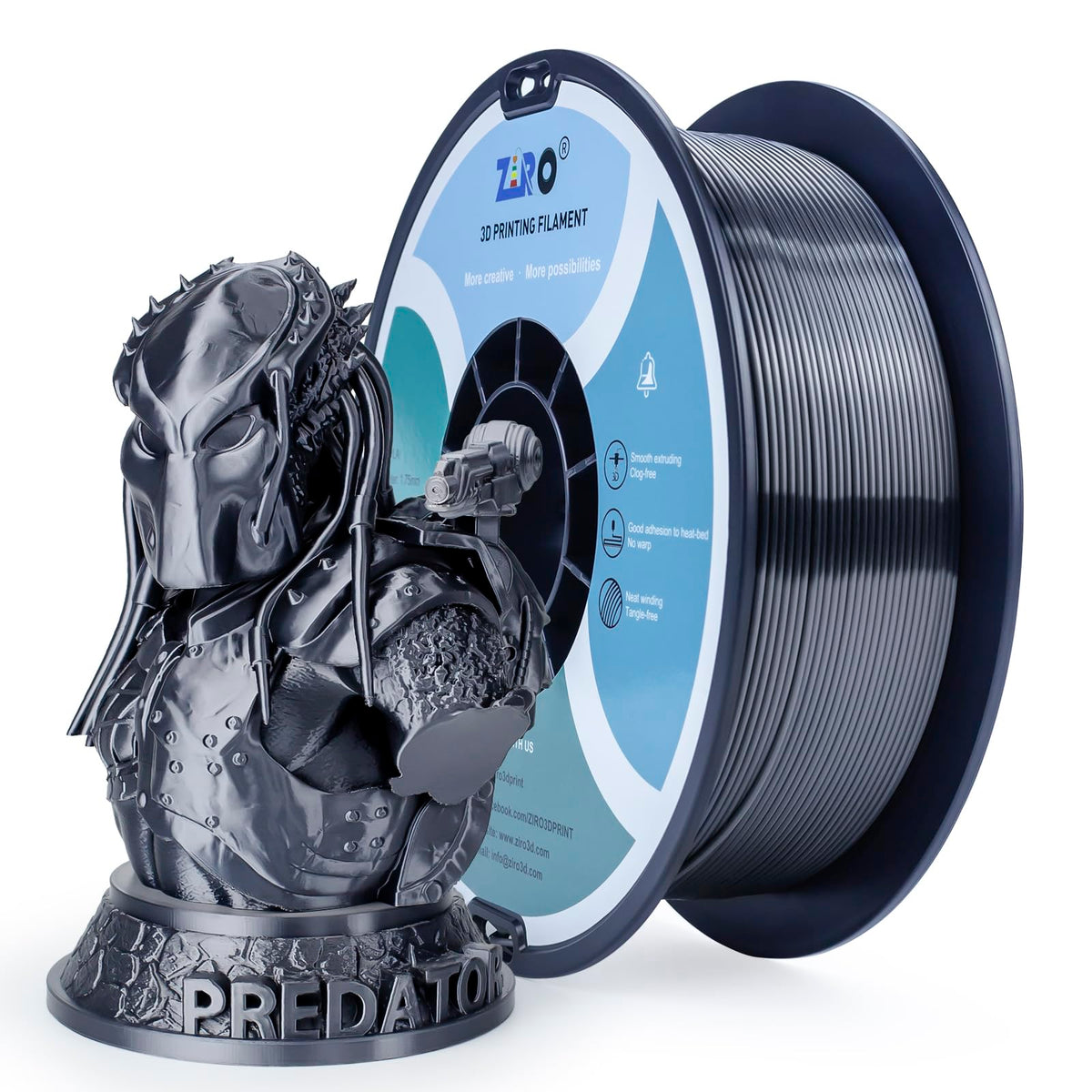 Ziro 3D Printer Filament, Silky Pla Filament 1.75Mm, Shining Silk 3D Printing Filament, Dimensional Accuracy +/  0.03Mm, Fit Mos