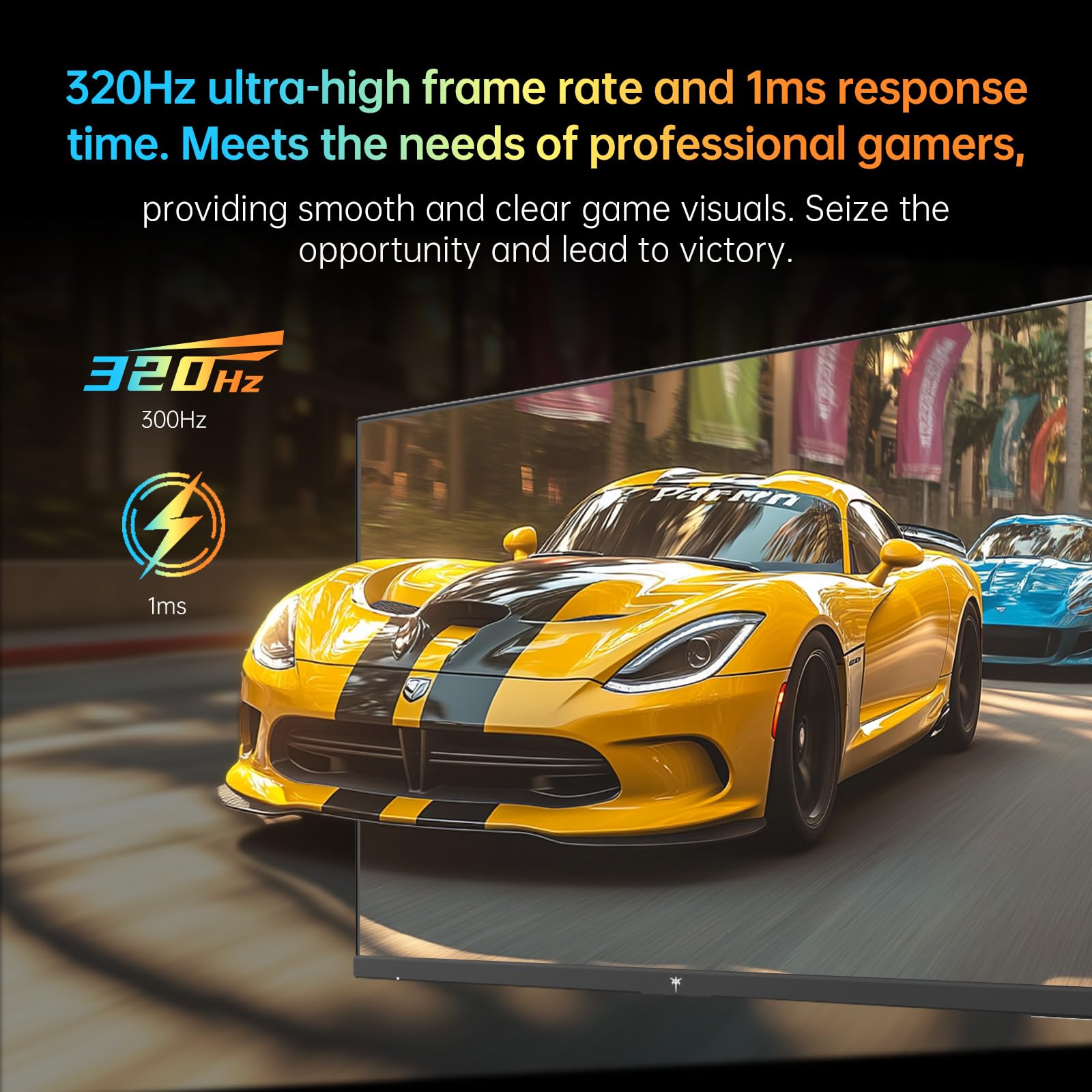 Ktc Monitor 27 Inch White Gaming Monitor Wqhd (2560X1440) Fast Ips, 300Hz (Supports 320Hz Via Overclocking) 1Ms 144% Srgb High B