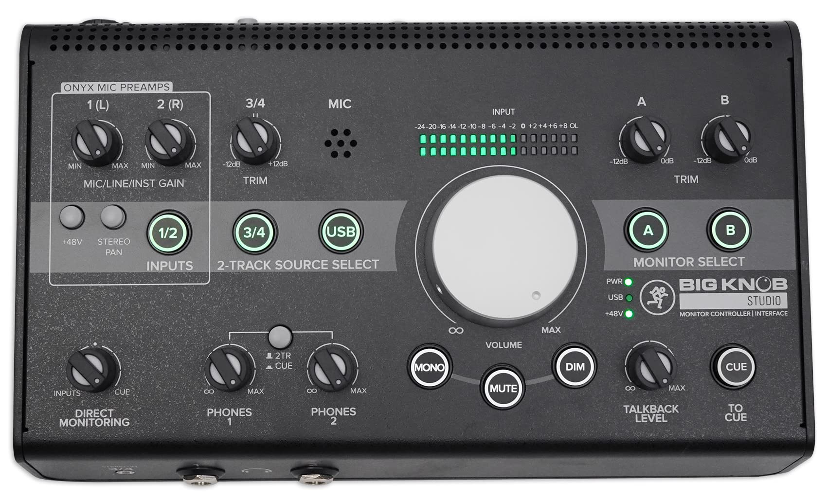 Mackie Big Knob Series, 3x2 Studio Monitor Controller 192kHz USB I/O (BIG KNOB STUDIO)