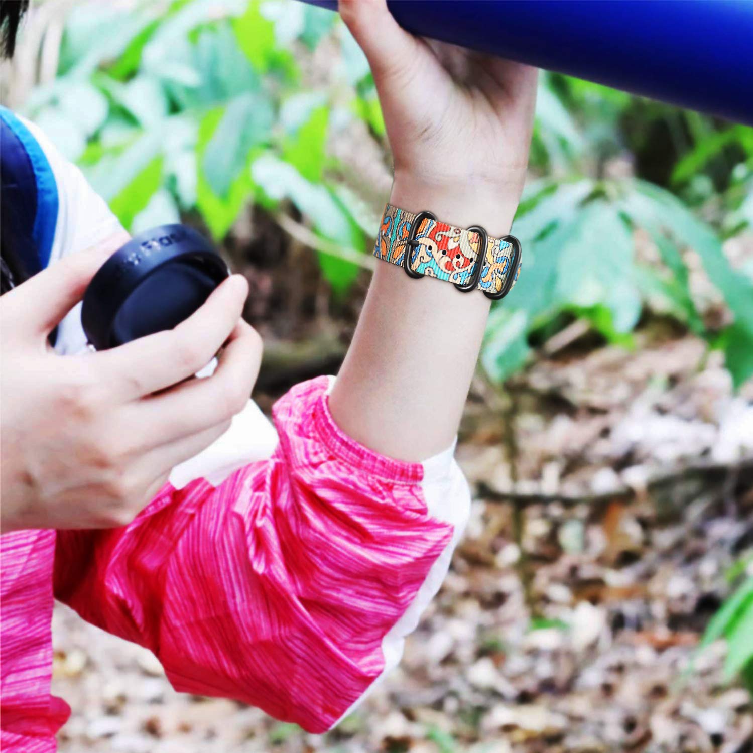 Fintie For Galaxy Watch 42Mm / Galaxy Watch Active Bands, 20Mm Soft Nylon Replacement Strap Band With Adjustable Closure For Sam