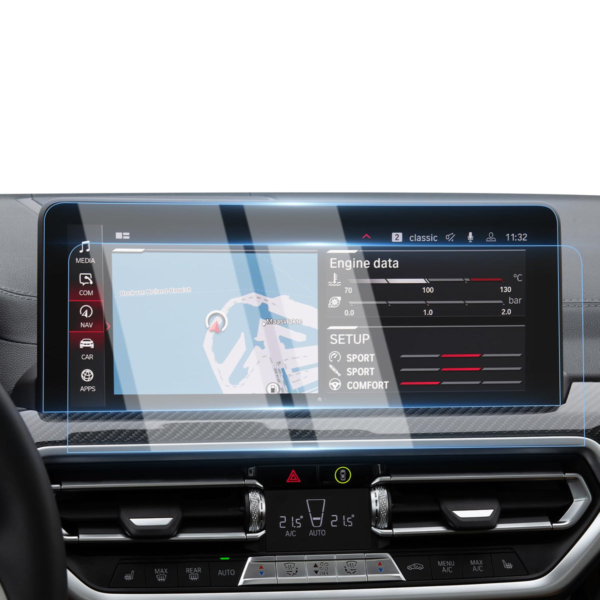 Karltys 2 Pack Screen Protector For 2022-2025 Bmw X3 X4 12.3-Inch Touchscreen, 9H Tempered Glass Screen Protector For Bmw X3 Accessories, Anti Glare Anti Fingerprint Car Radio Screen Cover