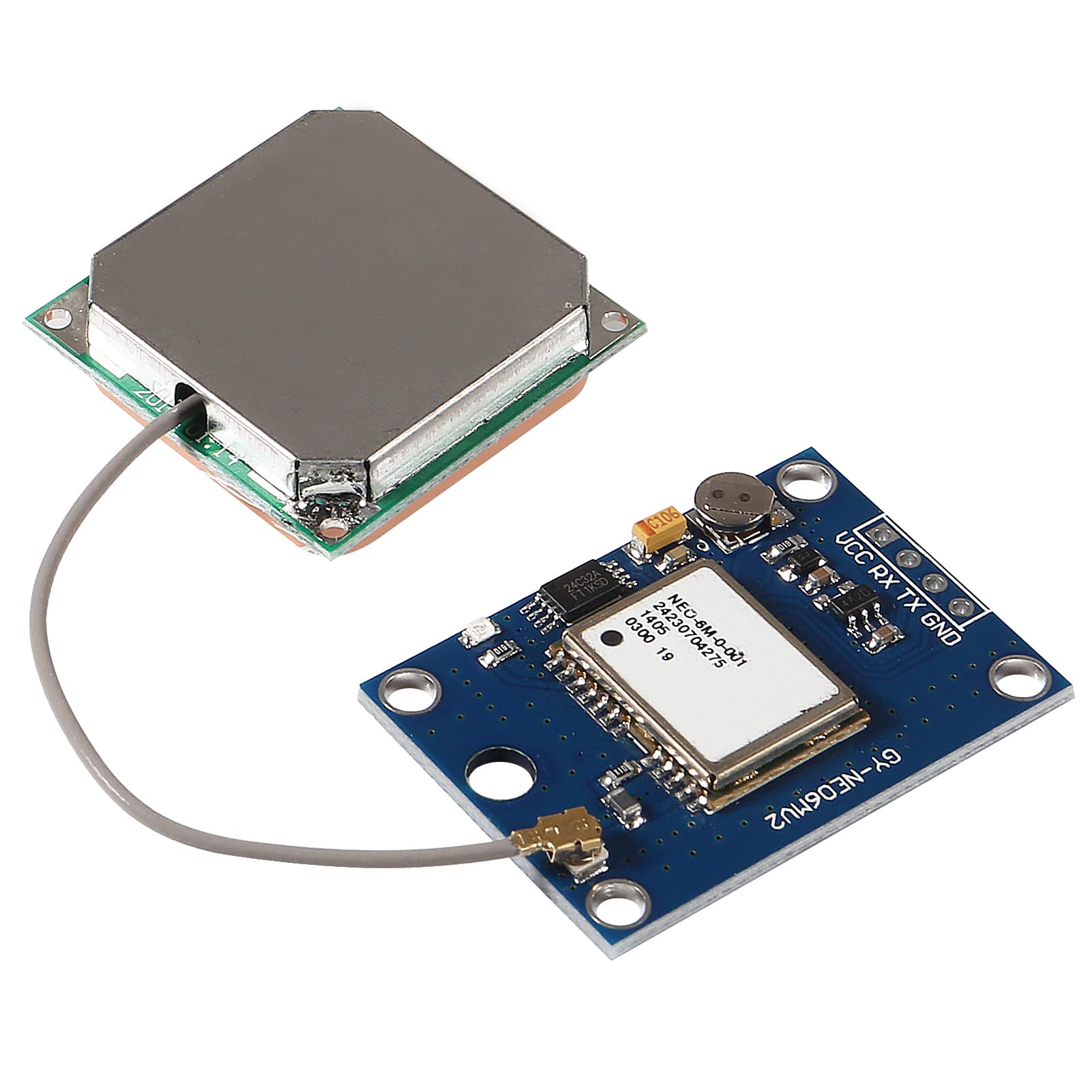 Dweii 3 Set Gy Neo6Mv2 Neo 6M Gps Module Neo6Mv2 With Flight Control Eeprom Mwc Apm2.5 Large Antenna For For Arduino Eeprom Apm