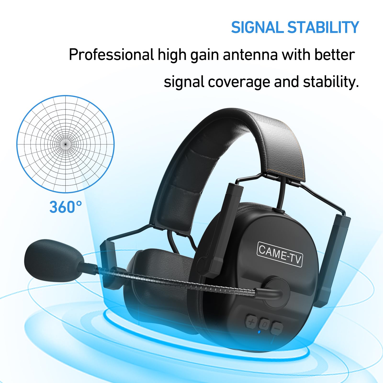 Came Tv Kuminik8 Wireless Intercom Headsets Full Duplex 5 Person 1500Ft Team Communication With Noise Cancellation Hardcase Sing