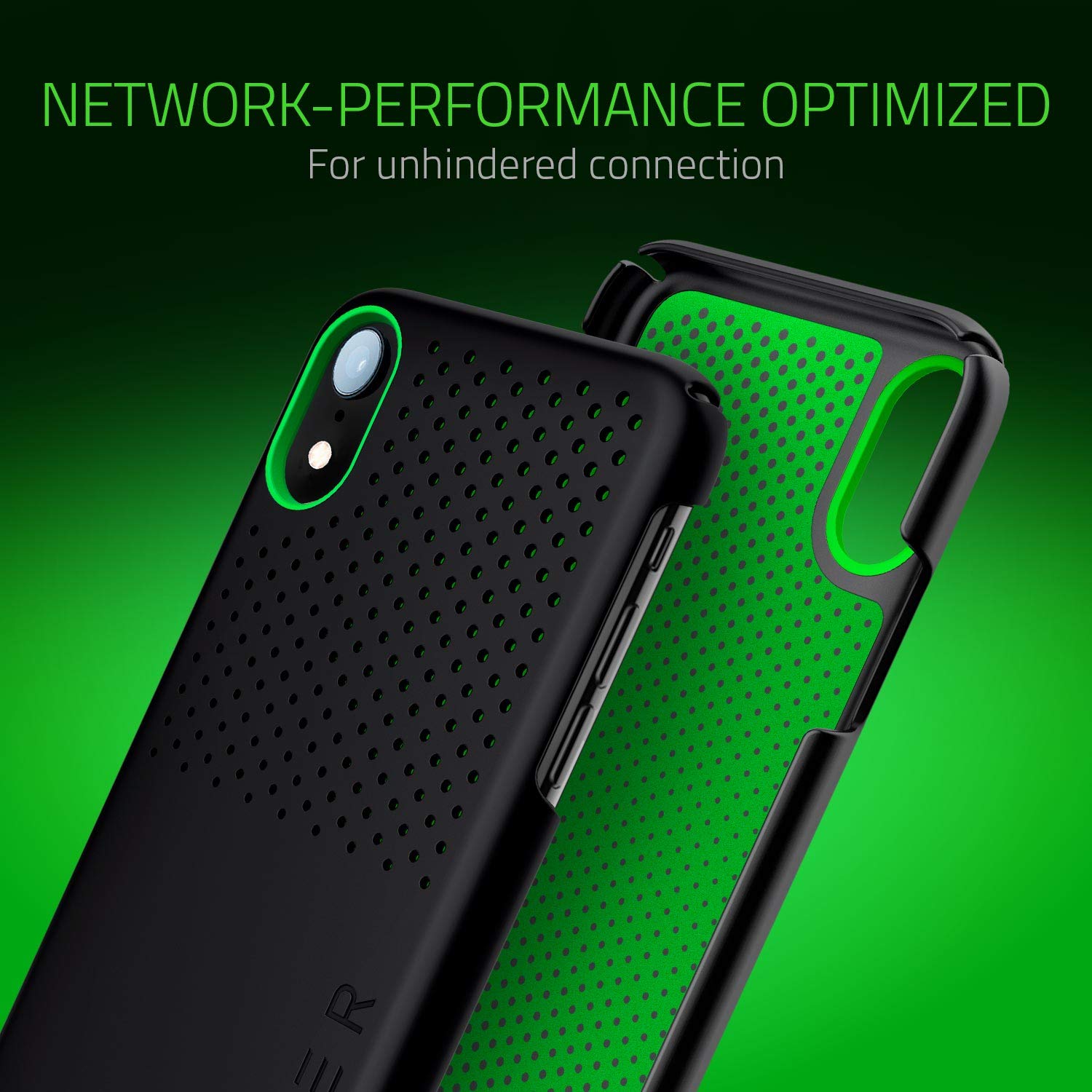 Razer Arctech Slim For Iphone Xr Case: Thermaphene & Venting Performance Cooling - Wireless Charging Compatible - Matte Black