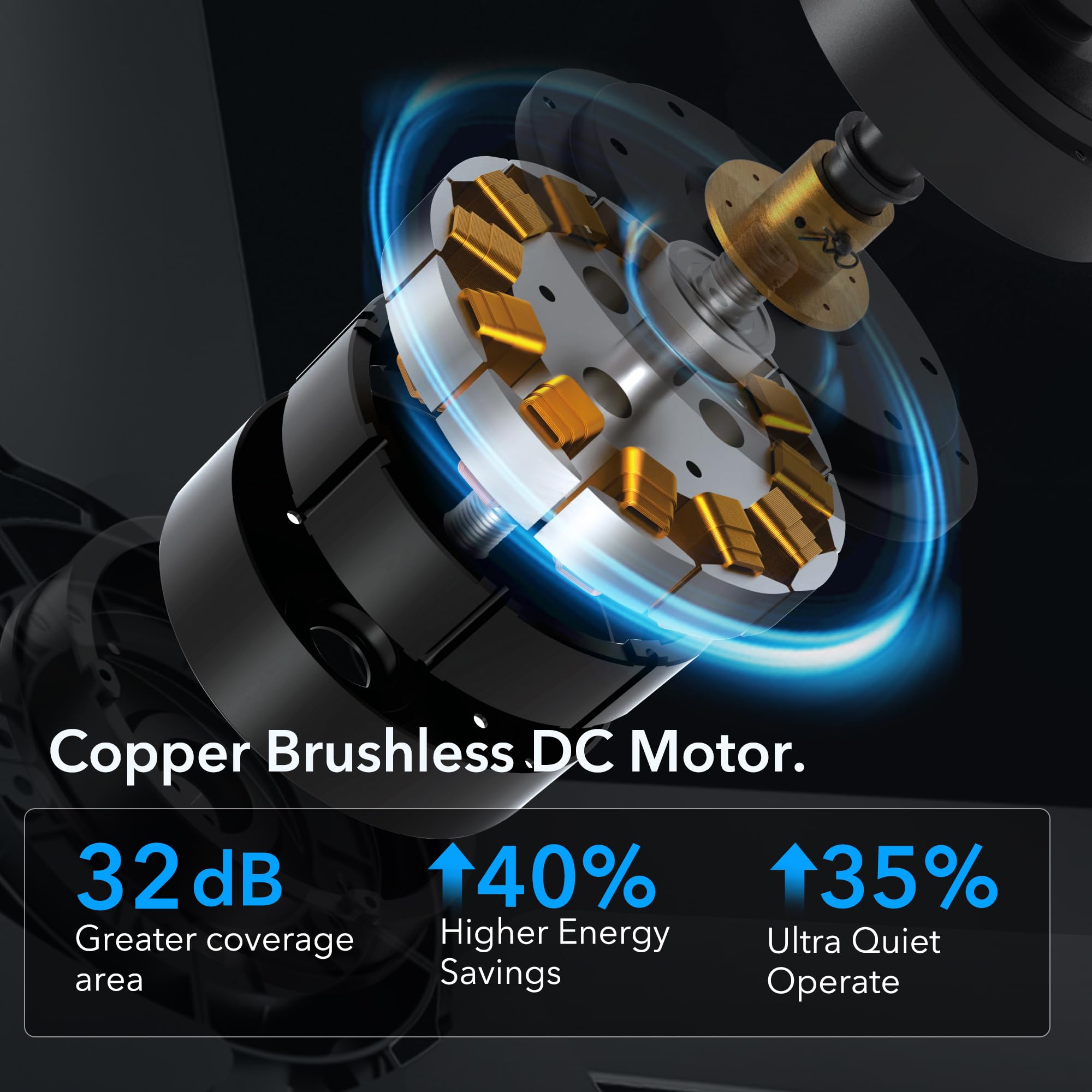 52 Inch Ceiling Fans With Lights And Remote,Flush Mount Black Ceiling Fan With 5 Blades,6 Speed Reversible Dc Motor,3Cct Dimmabl