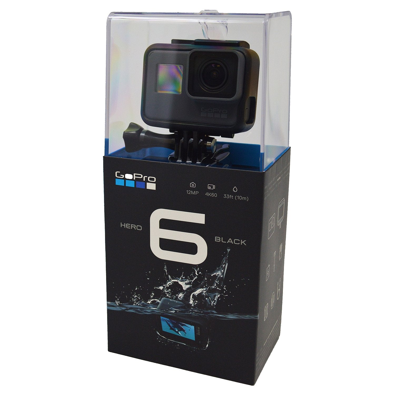 Gopro Hero6 Black - Waterproof Digital Action Camera For Travel With Touch Screen 4K Hd Video 12Mp Photos