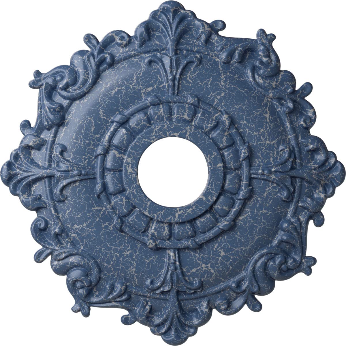 Ekena Millwork CM18RLAMC Riley Ceiling Medallion, Americana Crackle