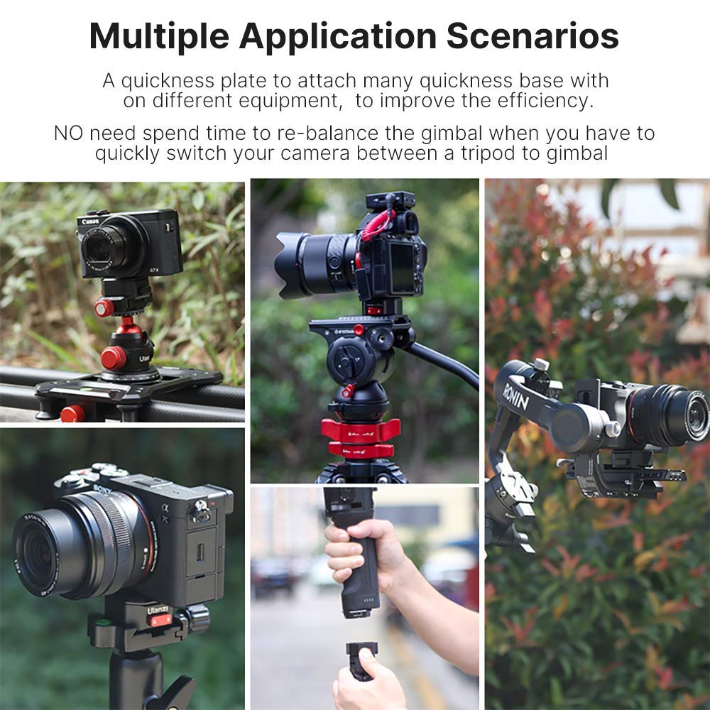 Upgrade Ulanzi Claw Quick Release Qr Plate Kit, Quick Release Plate Rapid Connect Adapter For Dslr/Mirrorless Cameras, Tripod, M