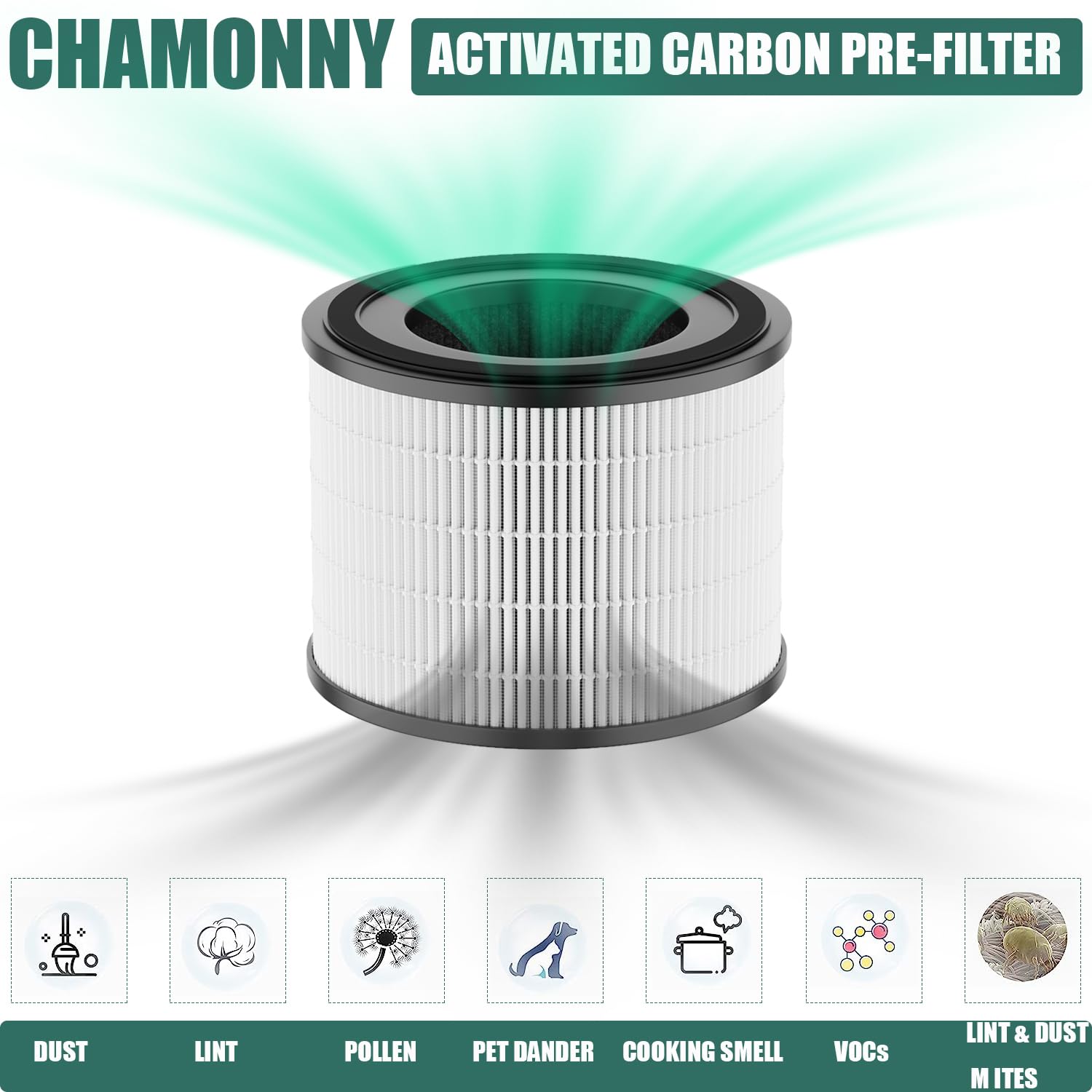 Chamonny Ap S0610L Filter Replacement, Compatible With Moo Ka Ap S0610L Air Purifier, 3 In 1 H13 True Hepa Filter And Activated