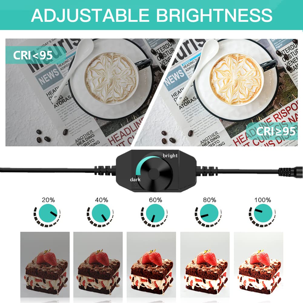 Travor Photo Studio Light Box 32X32Inch Professional Dimmable Photo Booth Shooting Tent Kit With 126 Led Lights, 4 Backdrops For