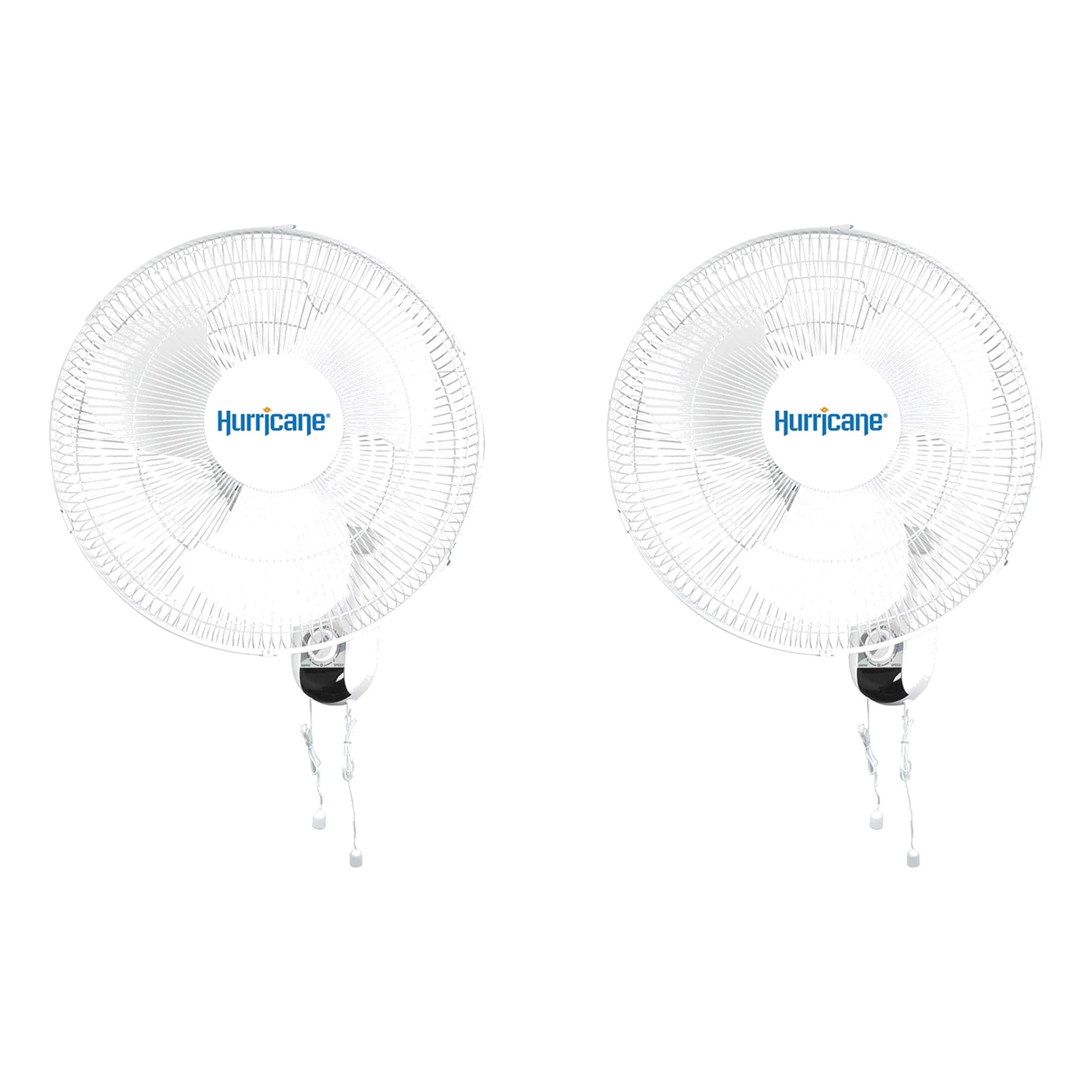 Hurricane Classic 16'' Wall Mount Oscillating Fan   Powerful 3 Speed Airflow, Quiet Operation, Adjustable Tilt For Home, Office,