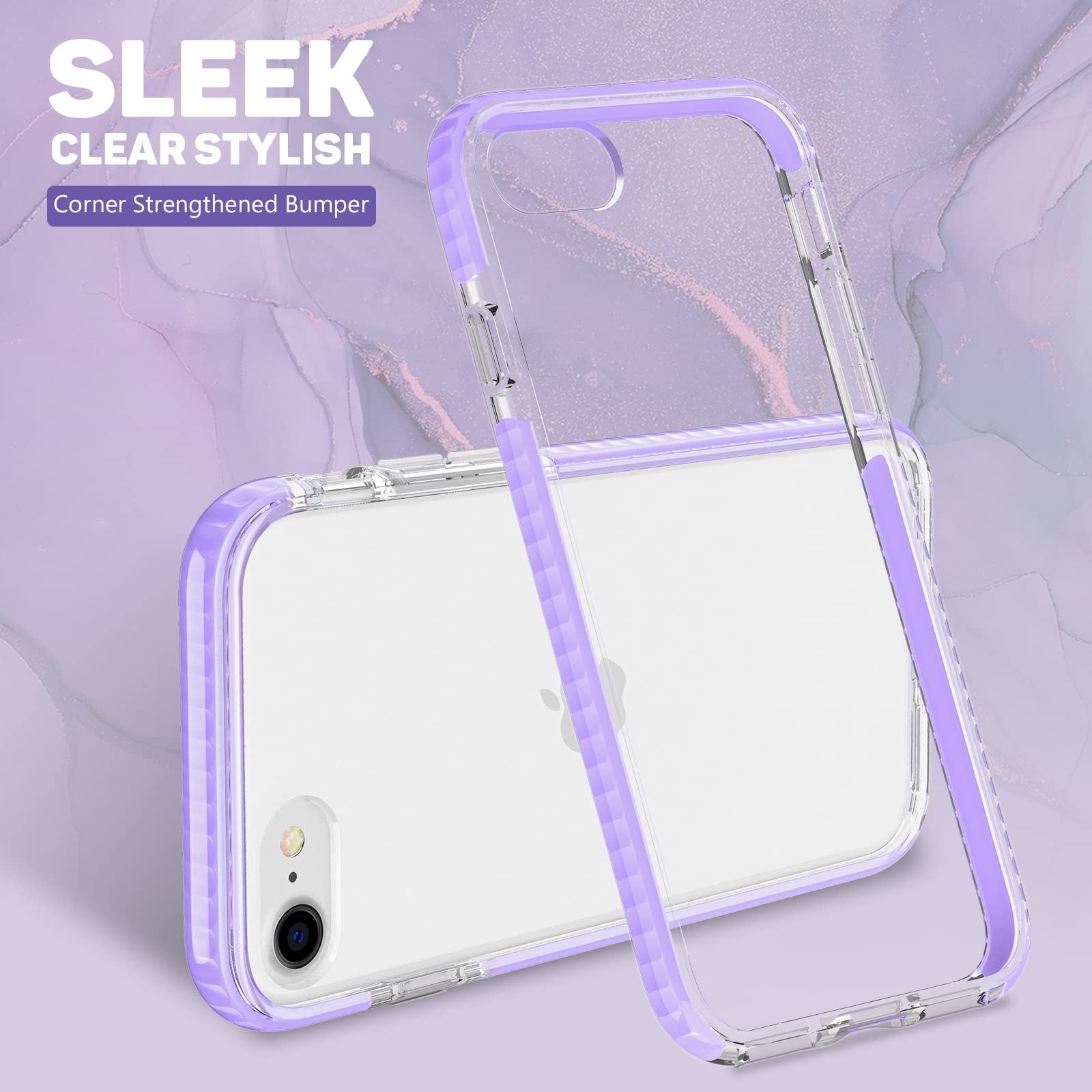 Mateprox Iphone Se 2022 Case,Iphone Se 2020 Case, Iphone 8 Case Iphone 7 Case Clear Shield Heavy Duty Anti Yellow Anti Scratch S