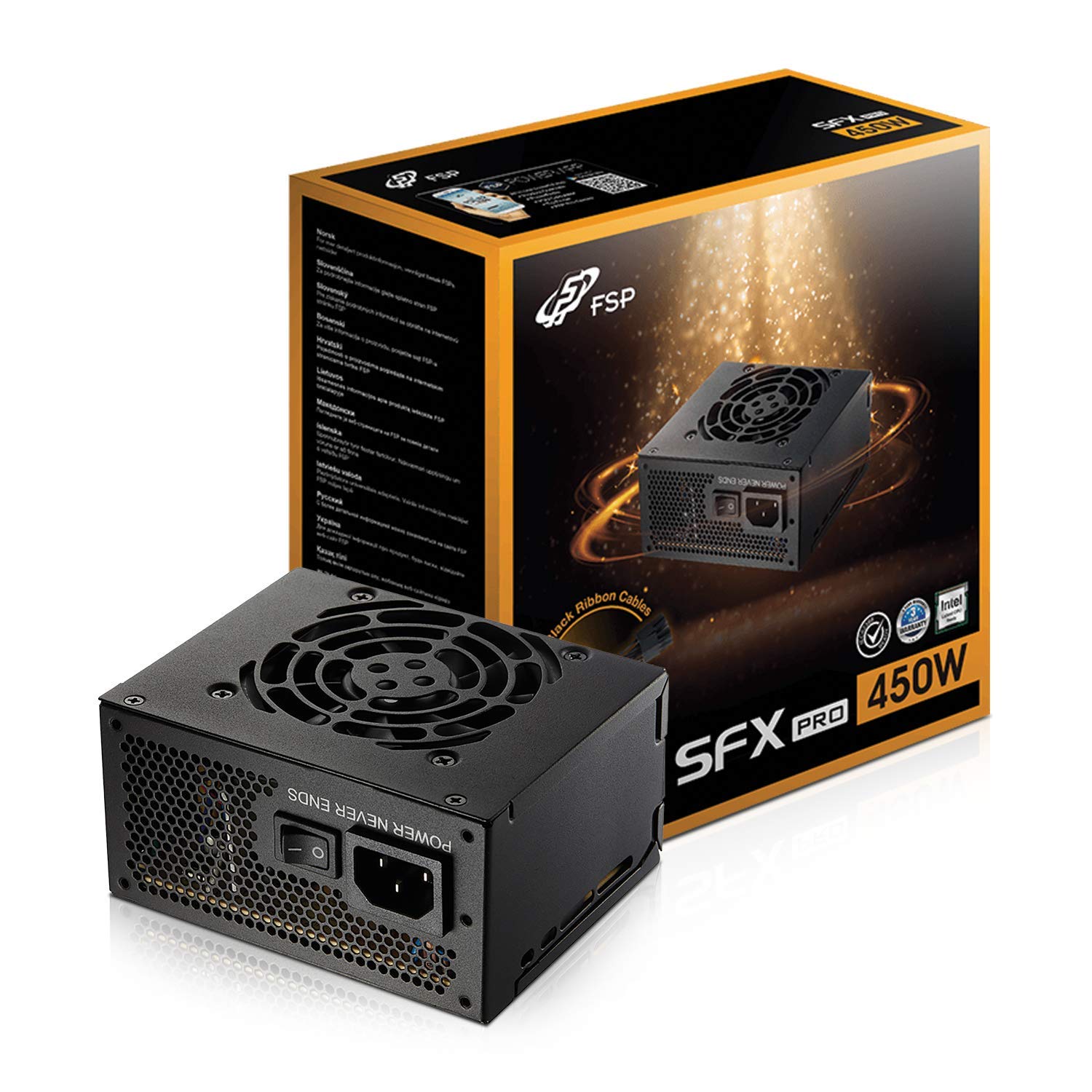FSP Mini ITX Solution/SFX 12V / Micro ATX 80 Plus Bronze Certified Non-Modular Power Supply (450W)