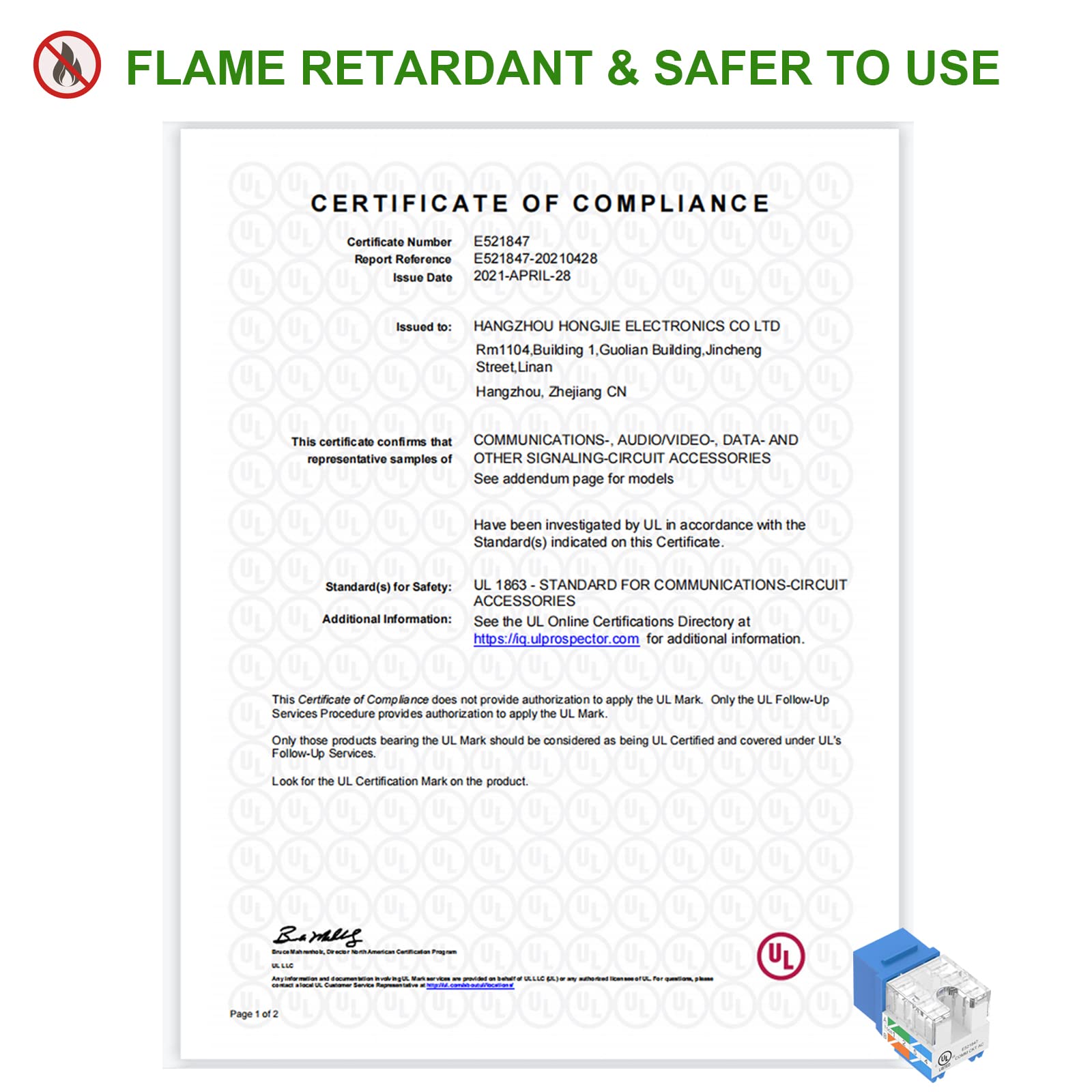 Vce Rj45 Cat6 Keystone Jacks Slim Profile Ul-Listed 25-Pack, 90-Degree Ethernet Punch Down Keystone Jack Adapter-Blue