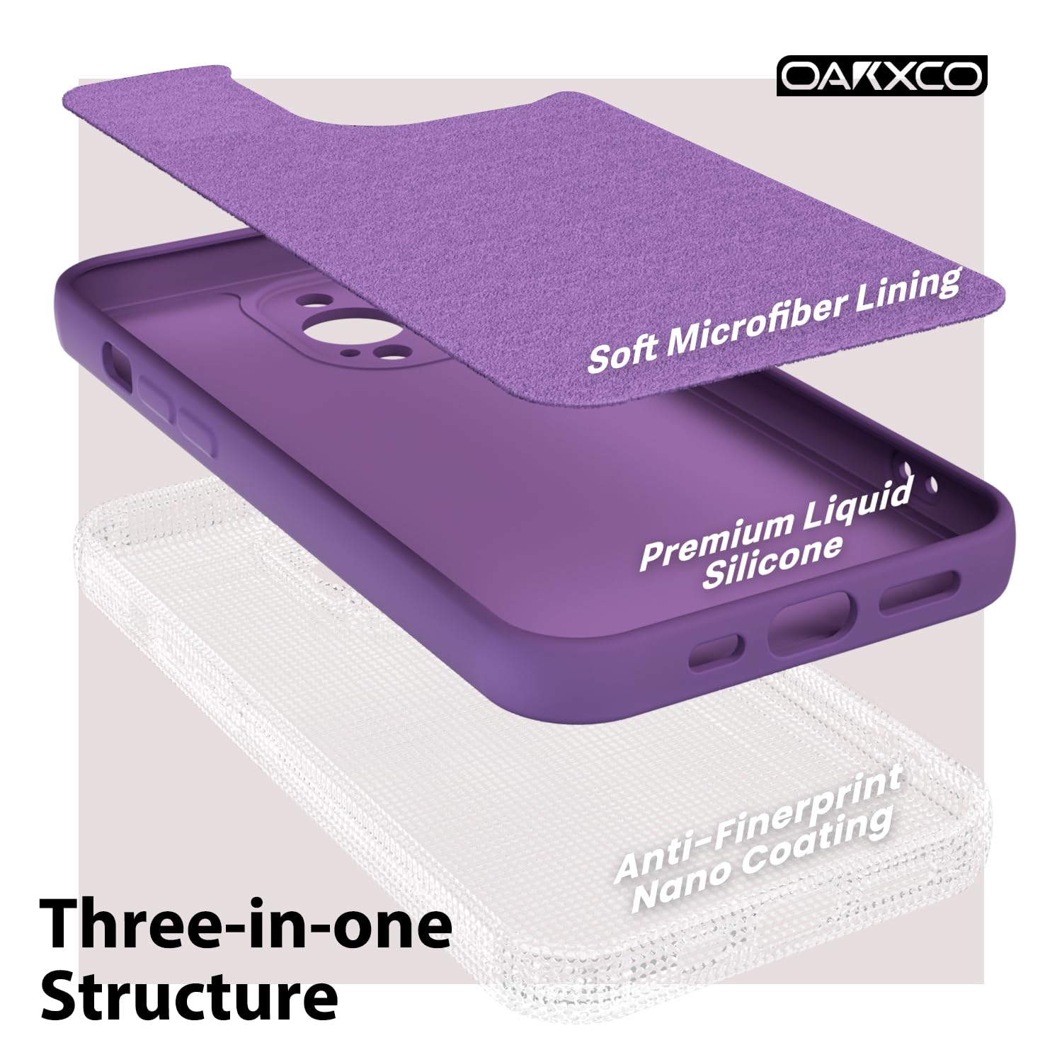 Oakxco Designed For Iphone 13 Pro Phone Case Liquid Silicone Grip, Cute Thin Slim Soft Rubber Tpu Plain Smooth Gel Cover For Wom