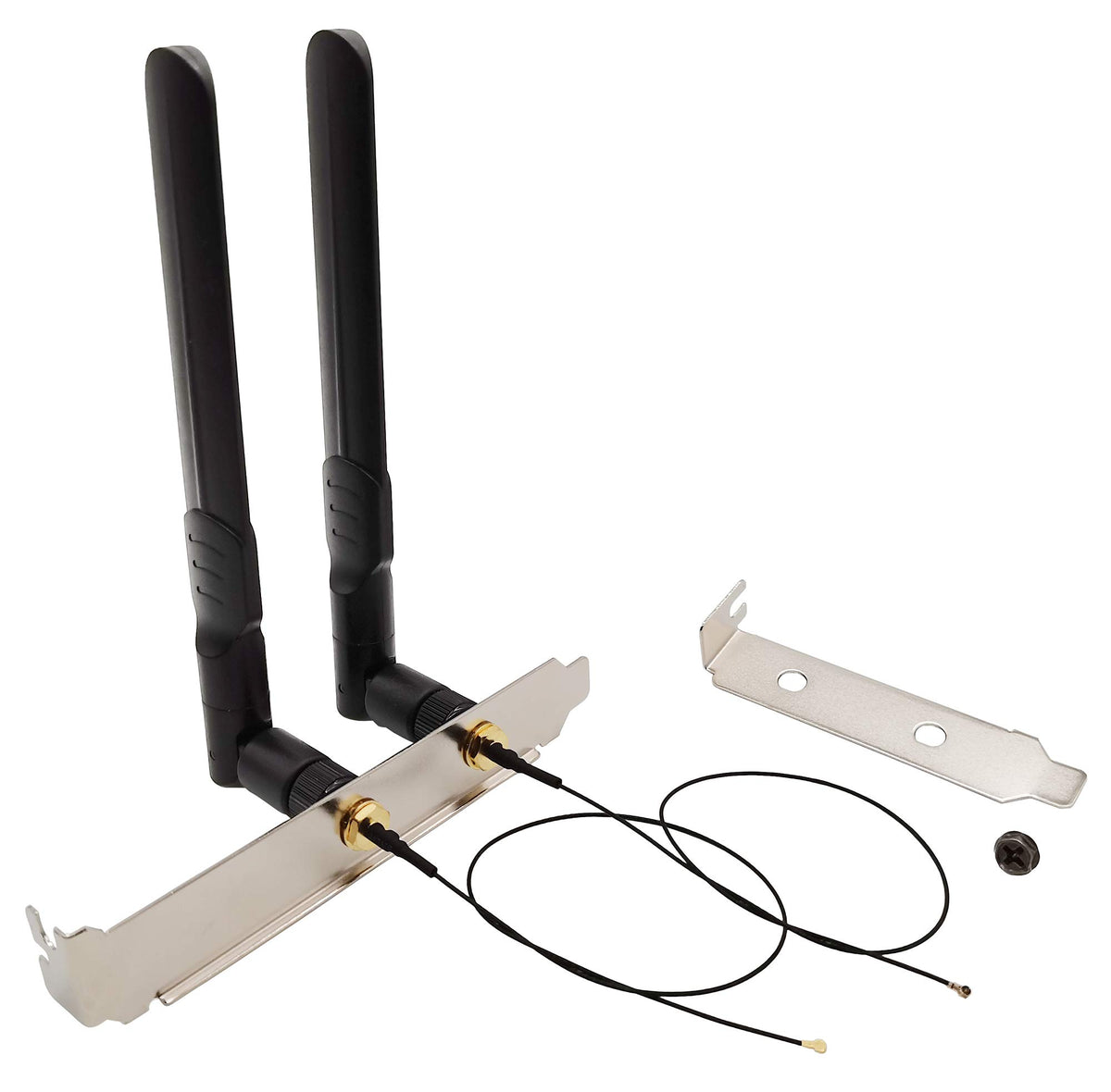 Wifi Antenna 8Dbi Rp Sma Male 2.4Ghz 5.8Ghz Dual Band + 10In U.Fl Ipex Mhf4 To Rp Sma Female Extension Cable For M.2 Ngff + Comp