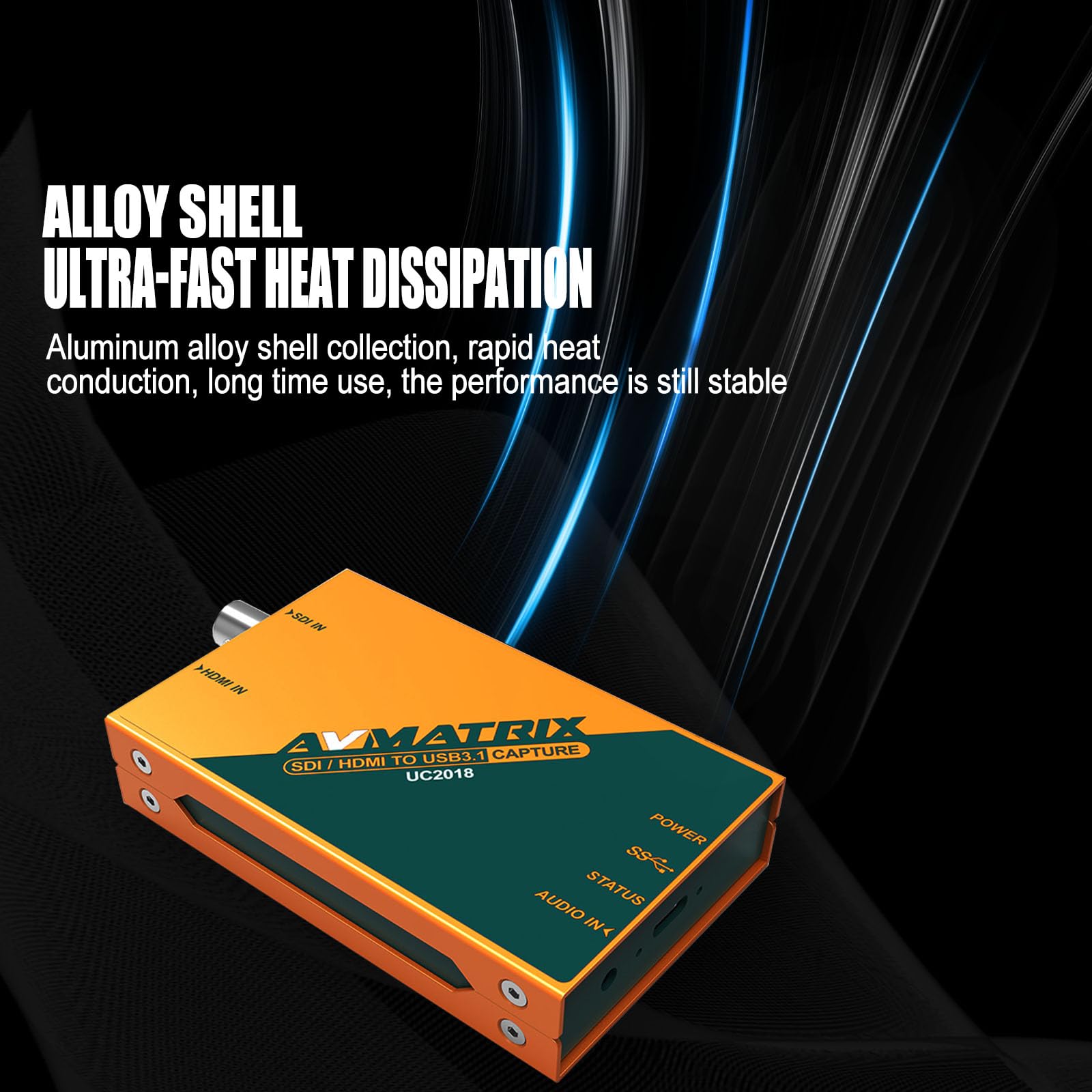 Avmatrix Sdi/Hdmi To Usb3.0 Video External Capture Card For Streaming Uncompressed (Yuy2) 1080P60 Play And Pluy With Obs Twitch Youtube For Church Live Streaming Tele Conference Tele Education