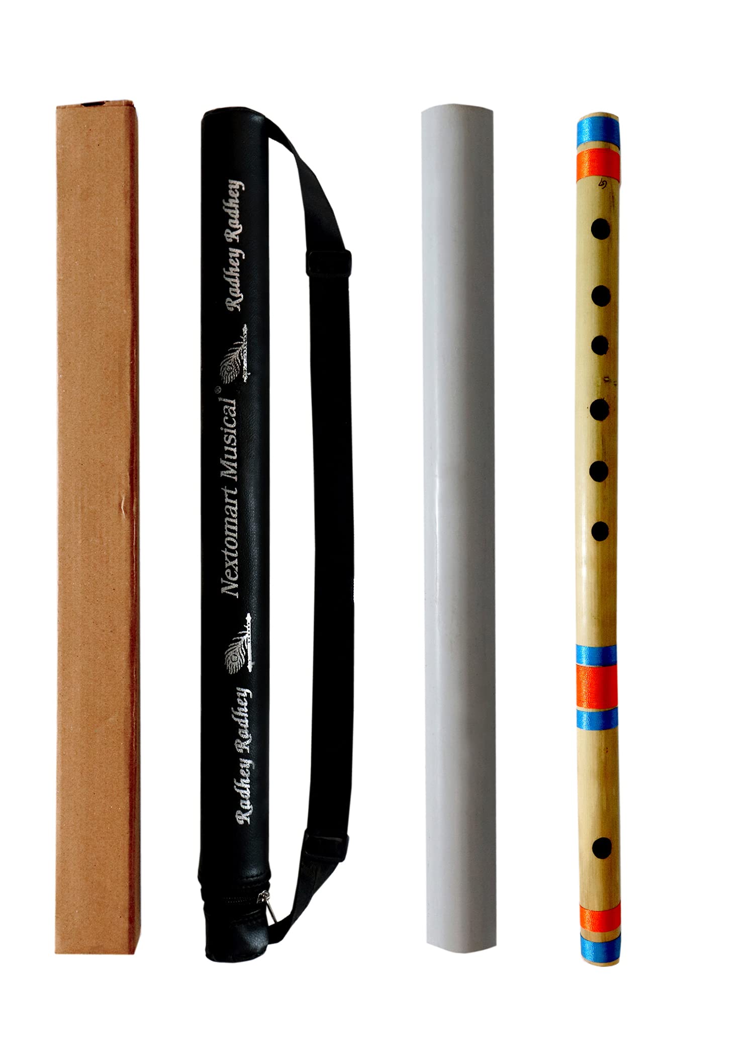 Nextomart Musical Flutes G Scale 6 Hole Bamboo Flute Bansuri With Flute Carry Bag Free (17 Inch)