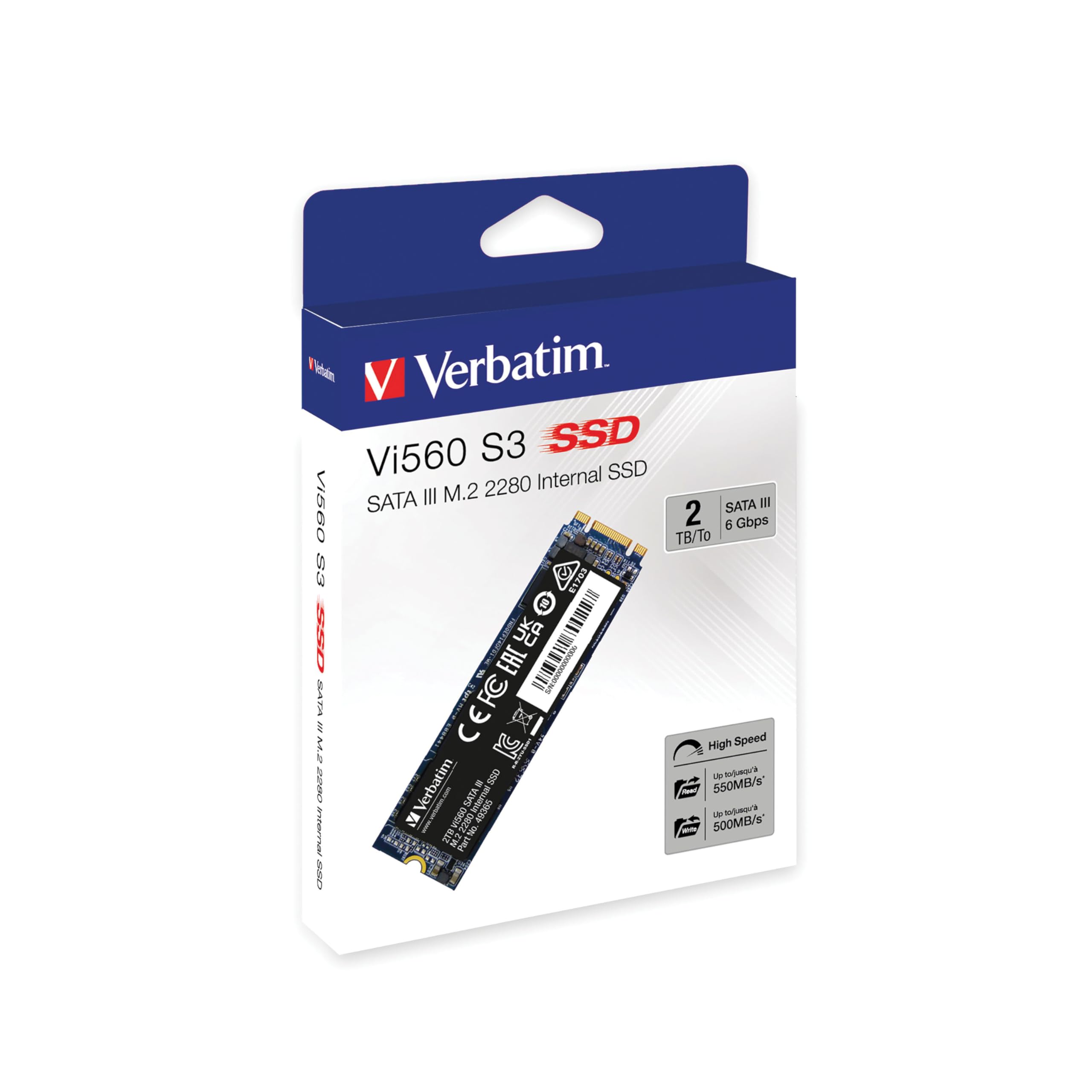 Verbatim 2Tb Ssd Vi560 Internal Solid State Hard Drive 3D Nand Sata Iii M.2 2280