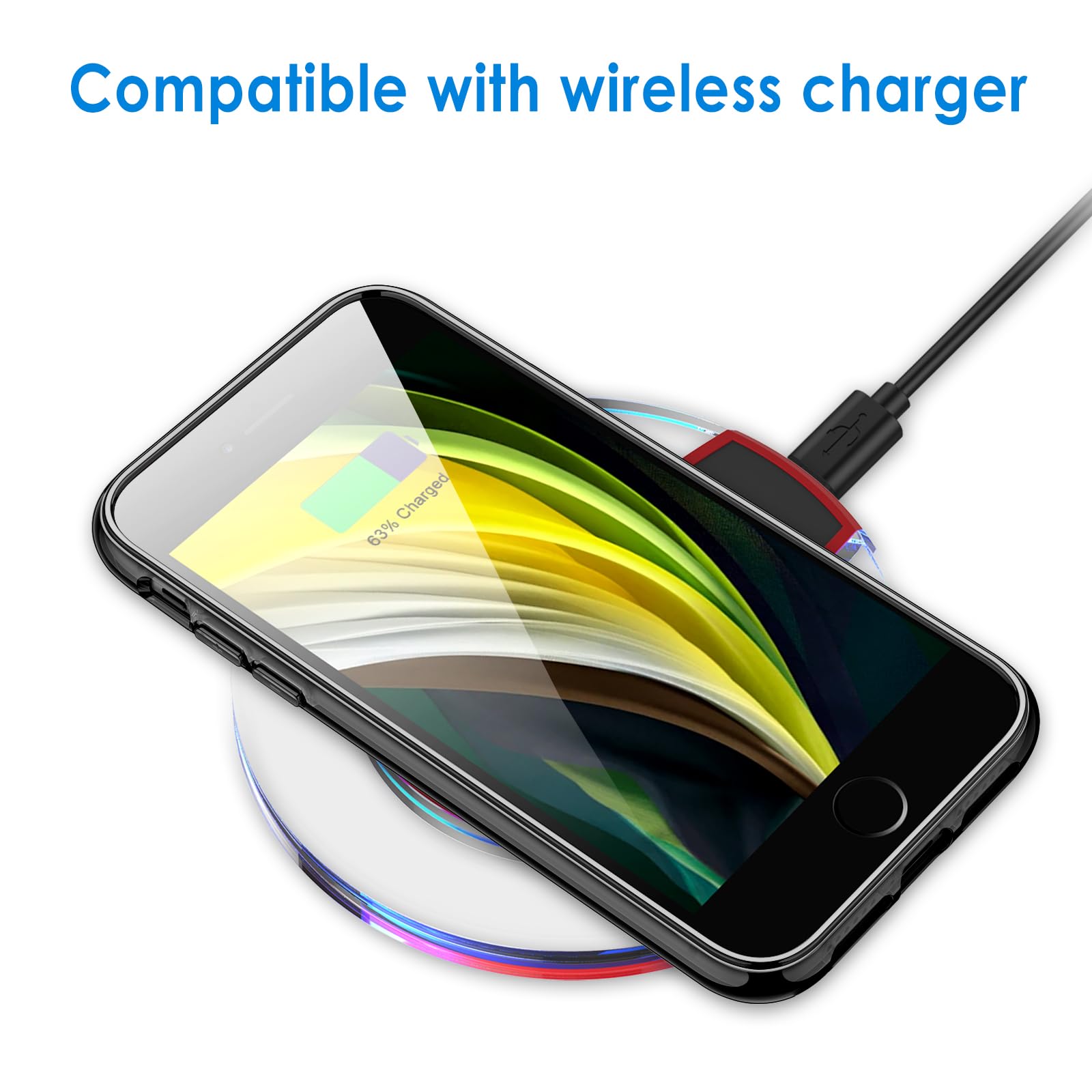 Jetech Case For Iphone Se 3/2 (2022/2020 Edition), Iphone 8 And Iphone 7, 4.7 Inch, Non Yellowing Shockproof Phone Bumper Cover,