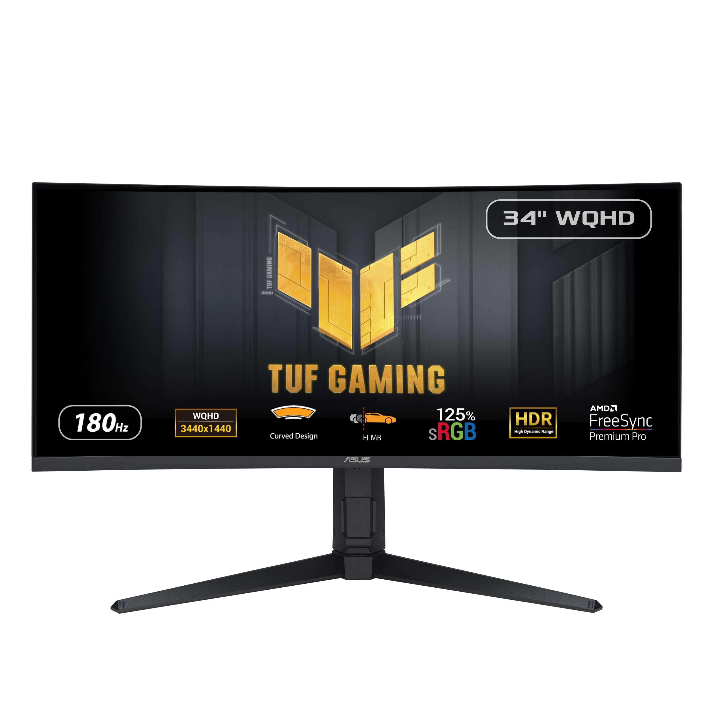 Asus Tuf Gaming 34    1440P 1500R Curved Monitor (Vg34Vql3A)   Qhd (3440 X 1440), 180Hz, 1Ms, Extreme Low Motion Blur, Freesync