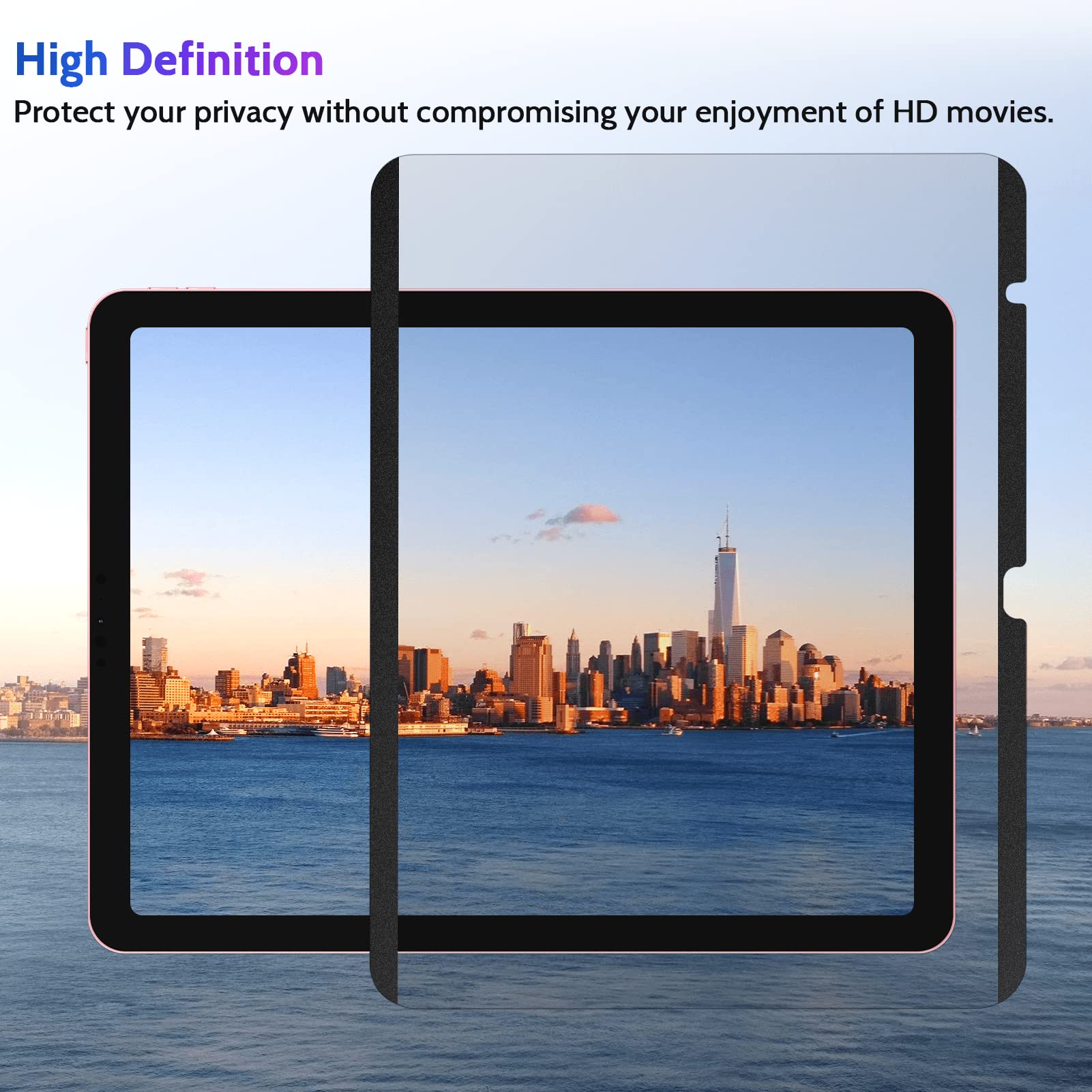 Peslv Magnetic Privacy Screen Protector For Ipad 10Th Gen 2022 (10.9 Inch), Removable Anti Blue Light Glare Spy Private Filter,