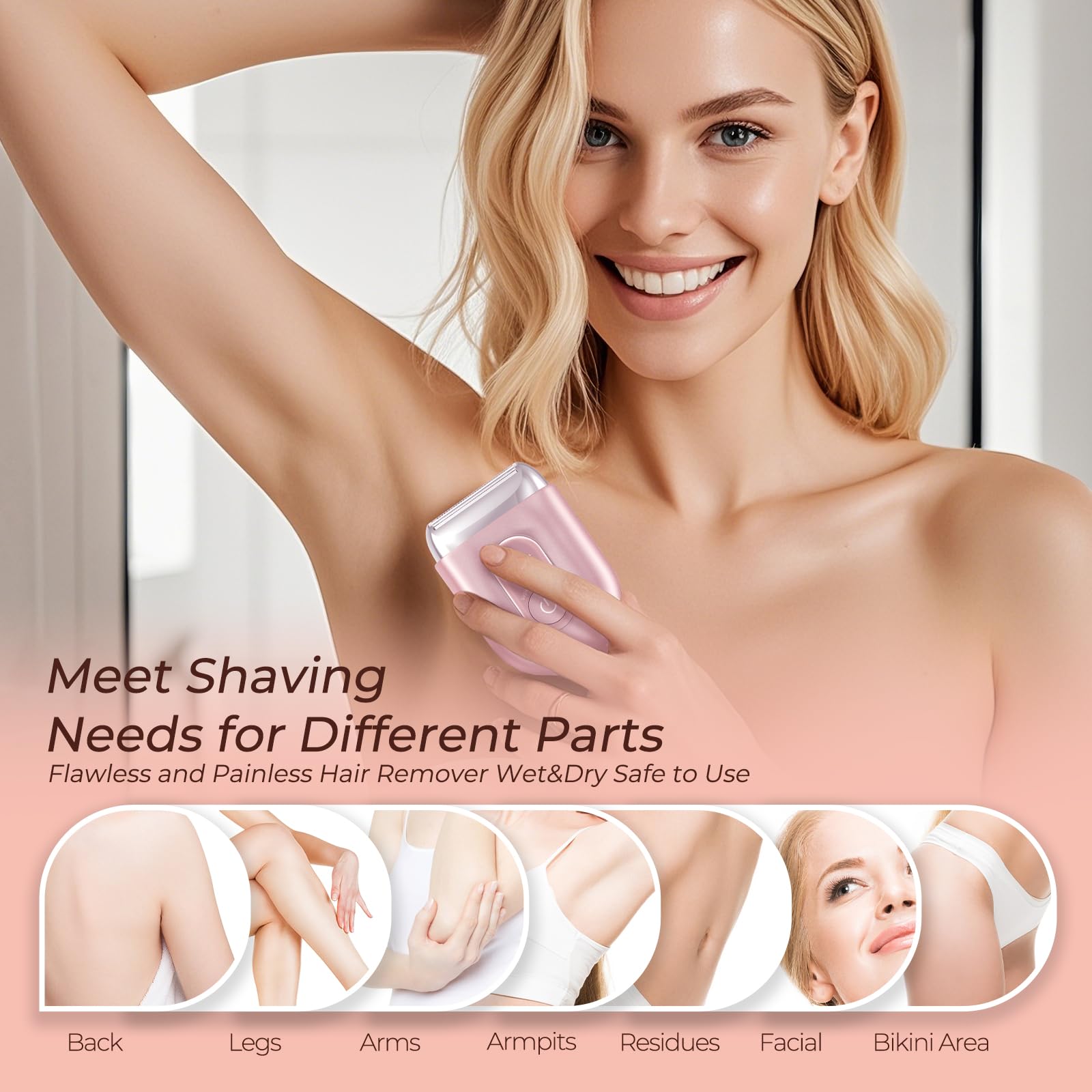 Akunbem Electric Razors For Women   Mini Bikini Trimmer For Women   Electric Shavers For Women Pubic Hair Legs Arm & Body Hair