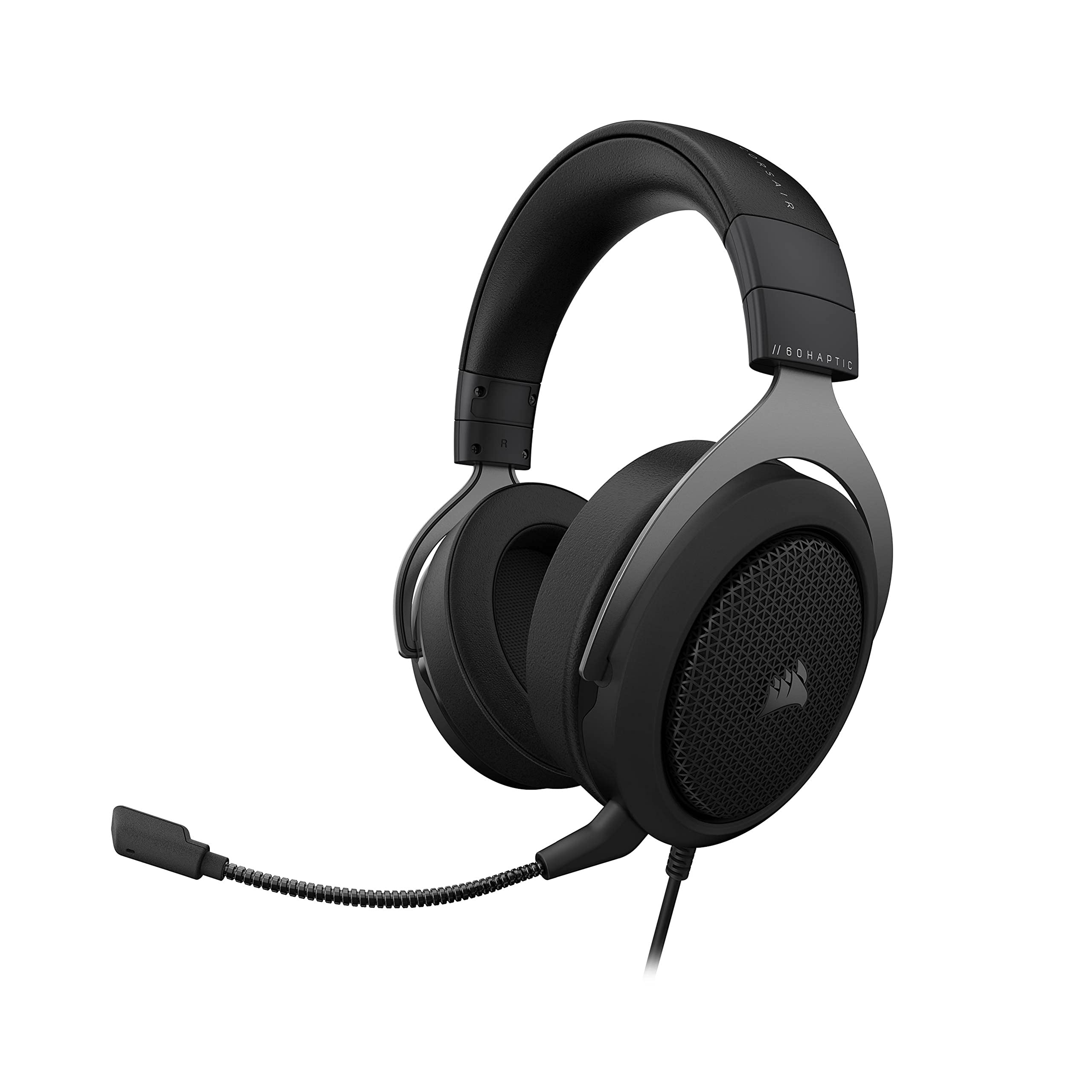 Corsair HS60 HAPTIC Stereo Gaming Headset with Haptic Bass - Taction Technology - Discord Certified - iCUE Compatible - PC - Car
