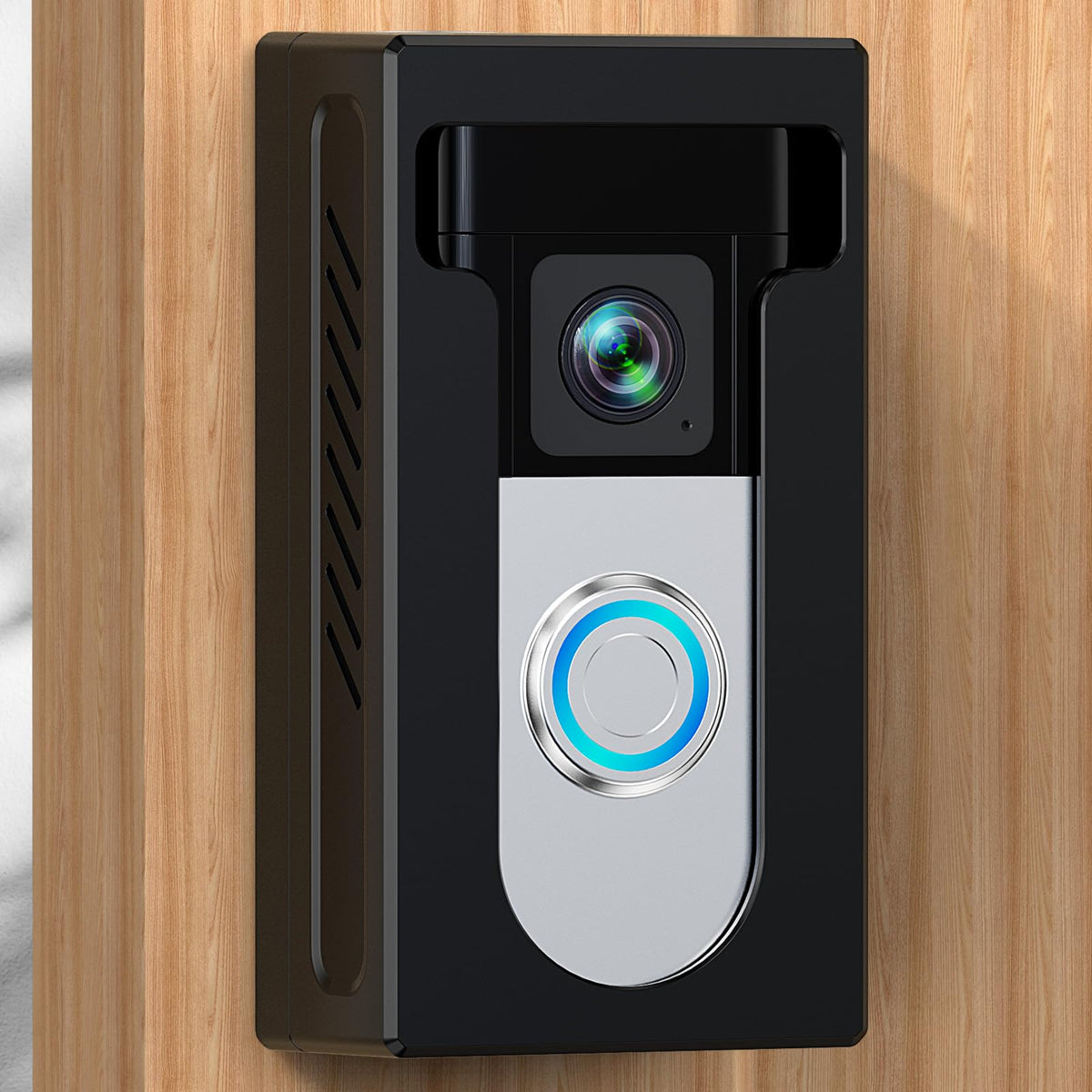 Qibox No Drill Adhesive Video Doorbell Mount Compatible With Ring/Blink Wireless Video Doorbell, Anti-Theft Camera Doorbell Hold