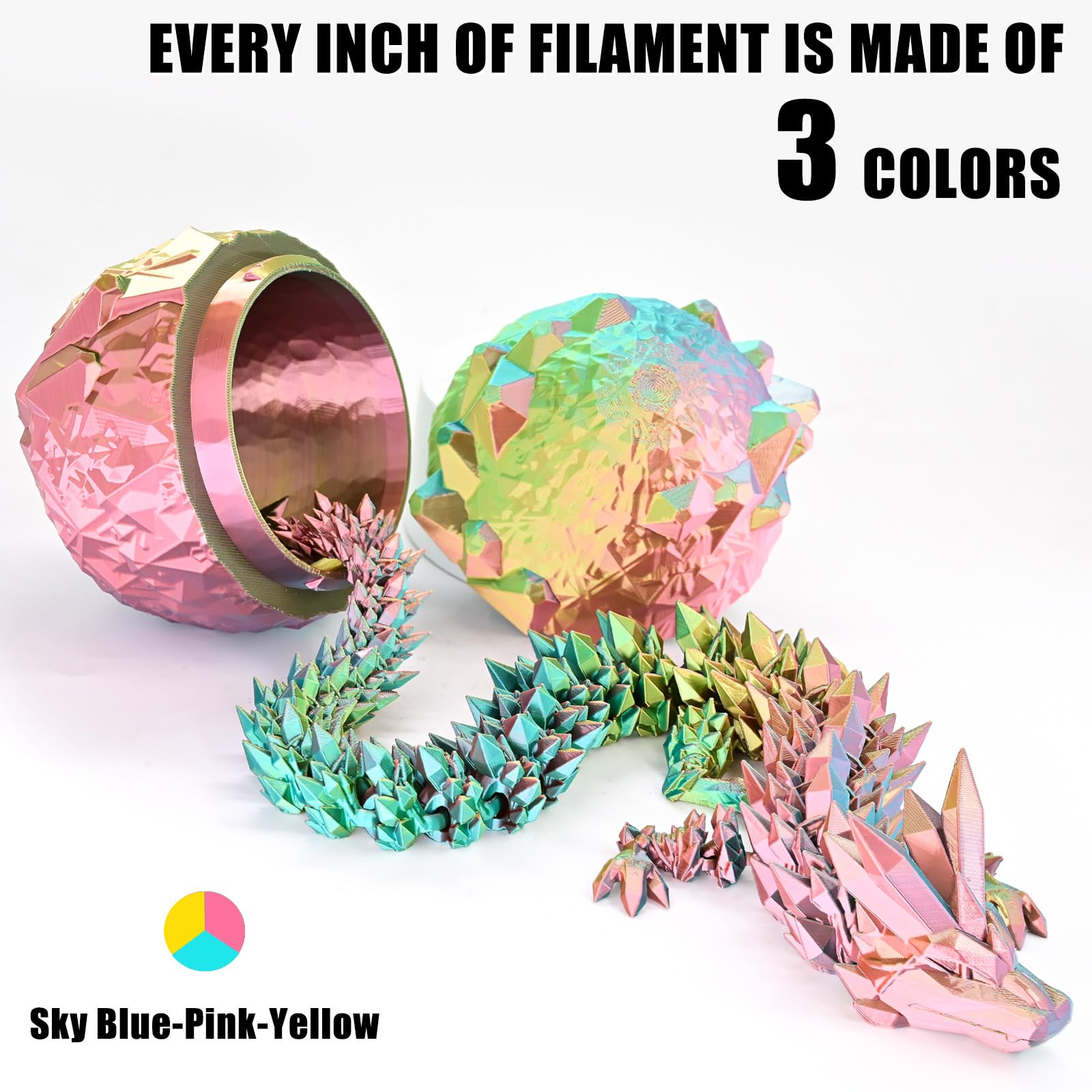 Ovv3D Pla Filament 1.75Mm Tri Colors, 3D Printer Filament Silk Pla Filament, Rainbow Pla Filament With Silk Pla Sky Blue, Pink A