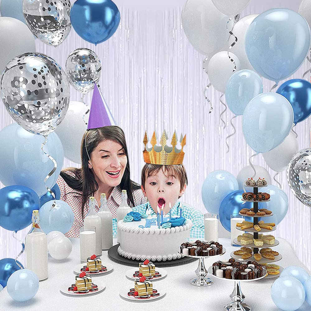 Beishida 4 Pcs White Door Streamers Tinsel Curtain Party Streamers Backdrop Fringe Foil Wall Background For Birthday Halloween C