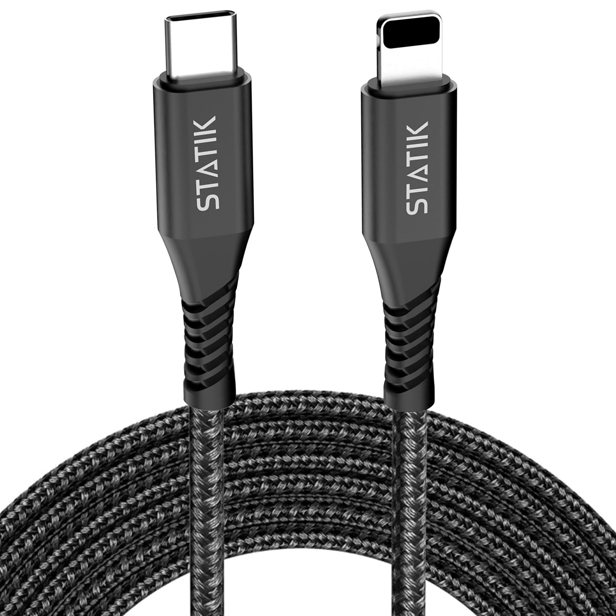 Statik Durabraid 27W Apple Iphone Charger Usb C For Rapid Data Transfer, Apple Usb C Cable W Durable Nylon Braided, Apple Fast C