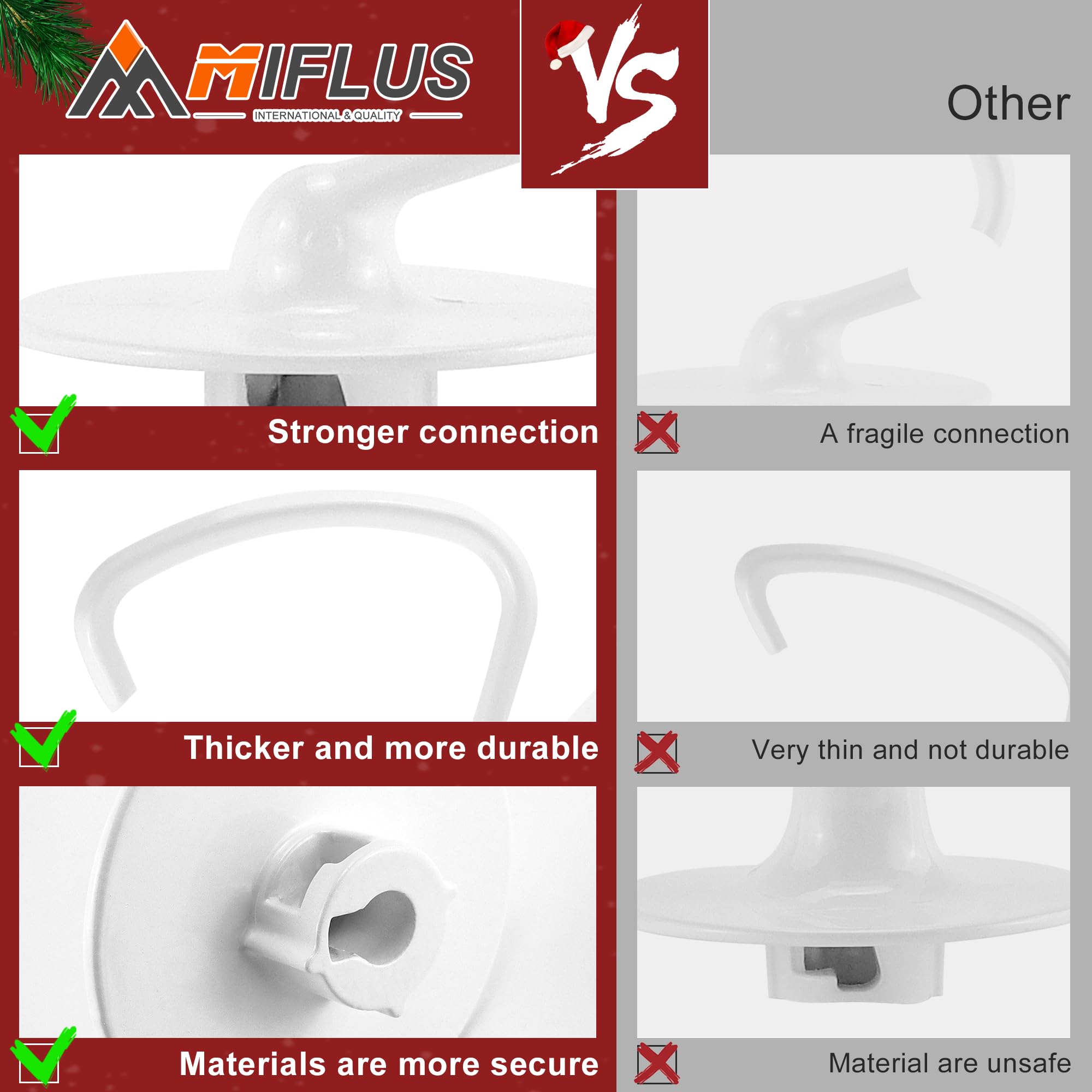 K5Adh Kitchen Mixer Dough Hook For 5 Qt Bowl Lift Stand Mixer Compatible For Kitchen Mixer Aid Model Ksm50 Ksm5 K5Ss Etc By Sika