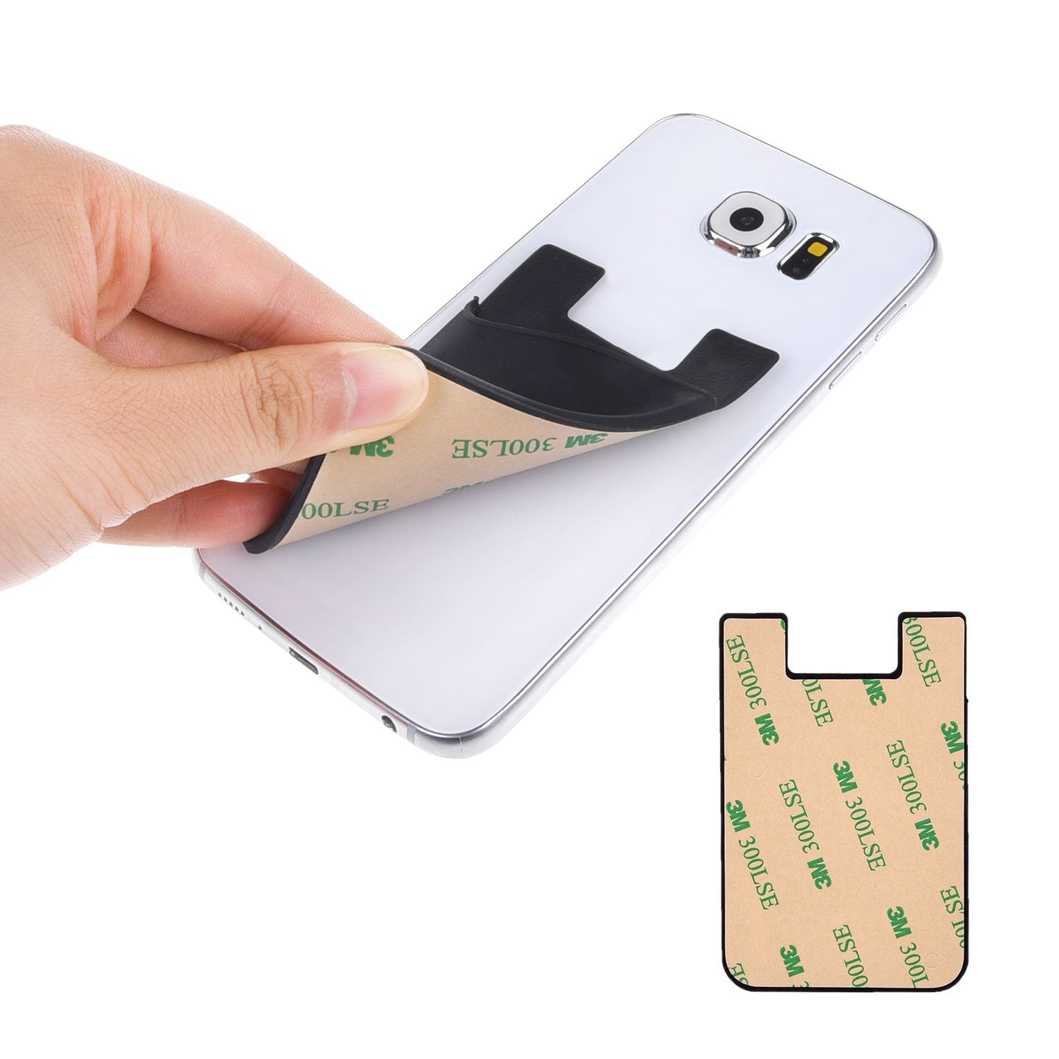 Credit Card/Id Card Holder - Can Be Attached To Almost Any Phone - Carry Essential Cards With Your Phone - Silicone Material, Ca