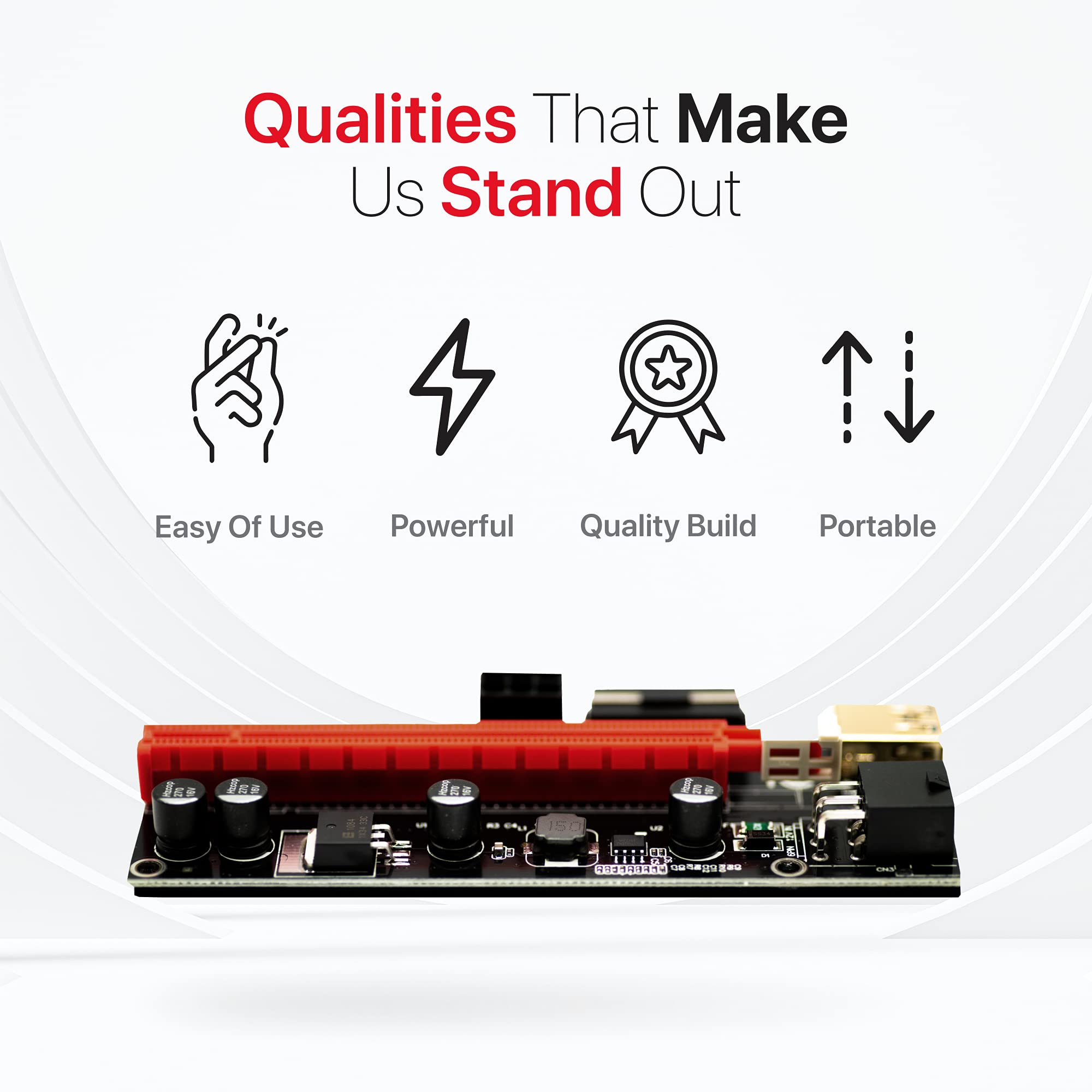 Bulletproof Mining Graphics Card Pcie Riser Ver 009S 16X To 1X Powered Riser Adapter Card W/Usb 3.0 Extension Cable & 6 Pin Pci