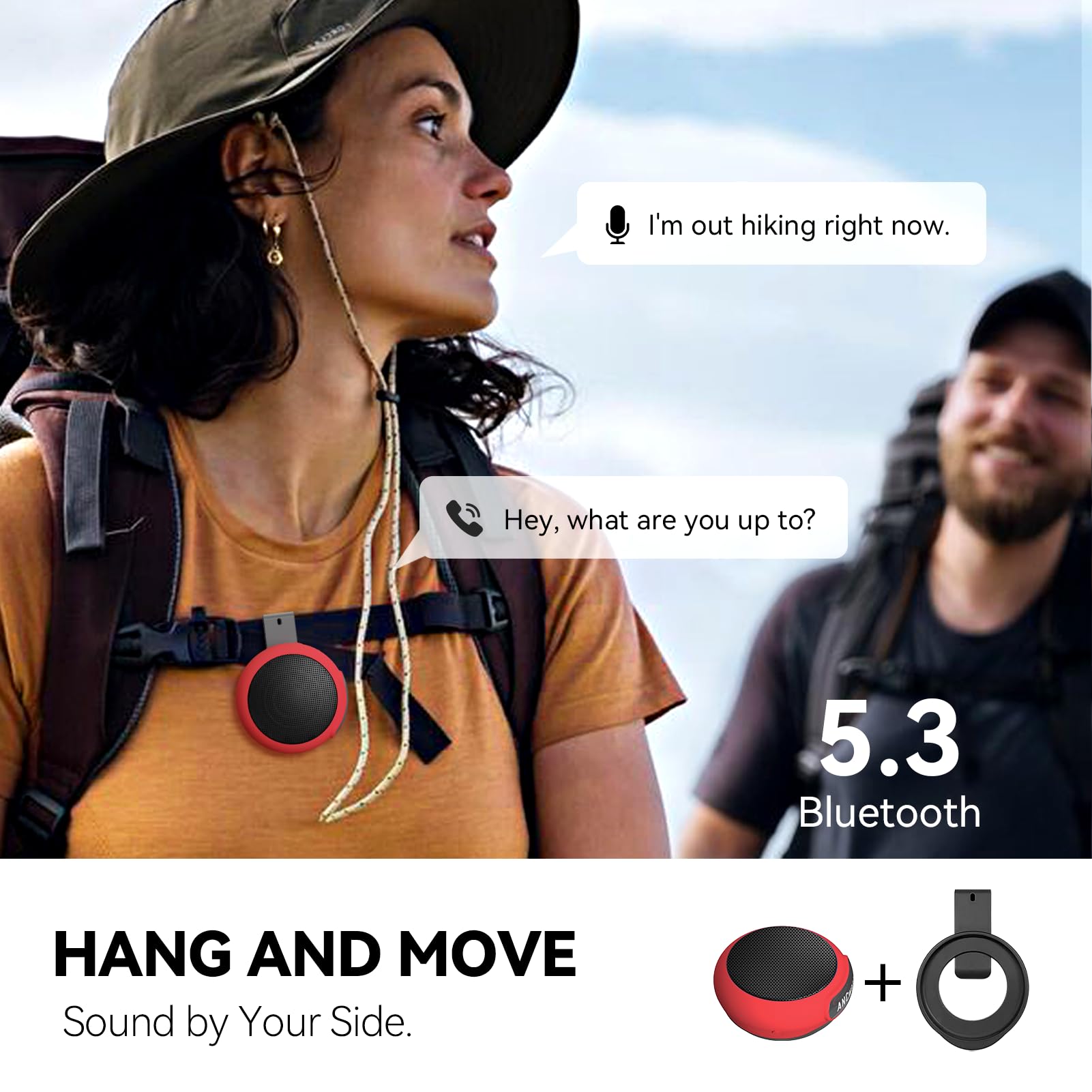 Ancwear Wearable Bluetooth Speaker Wireless,Wrist Watch Speaker With Microphone, White Noise Machine (17 Sounds), Water-Resistan