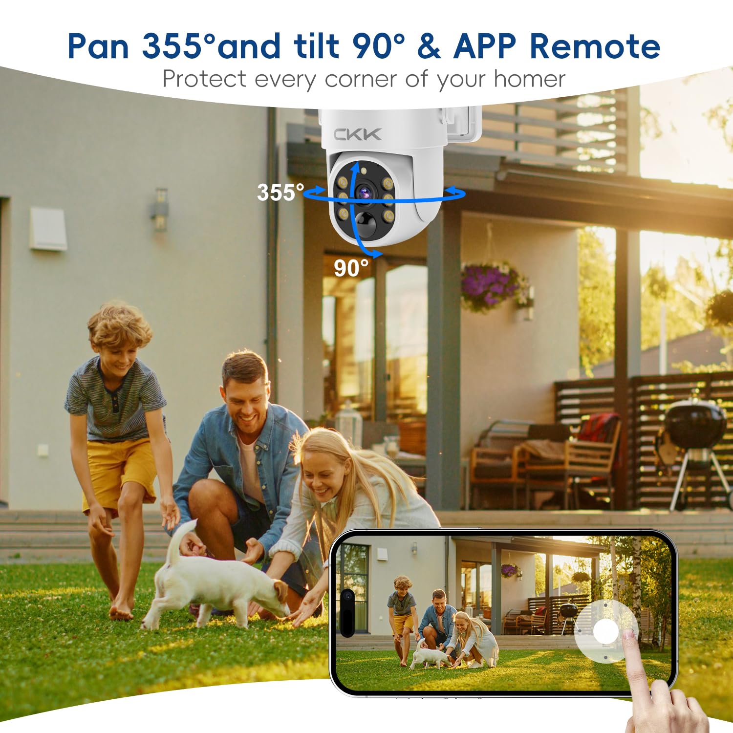 2.5K Wireless Solar Security Camera System, 4 Pack 360� View Ptz Wifi Cameras, Full Color Night Vision,Easy Setup, 2 Way Audio,10Ch Wifi Nvr With 128Gb Storage, Pir Alarm, Compatible With Alexa