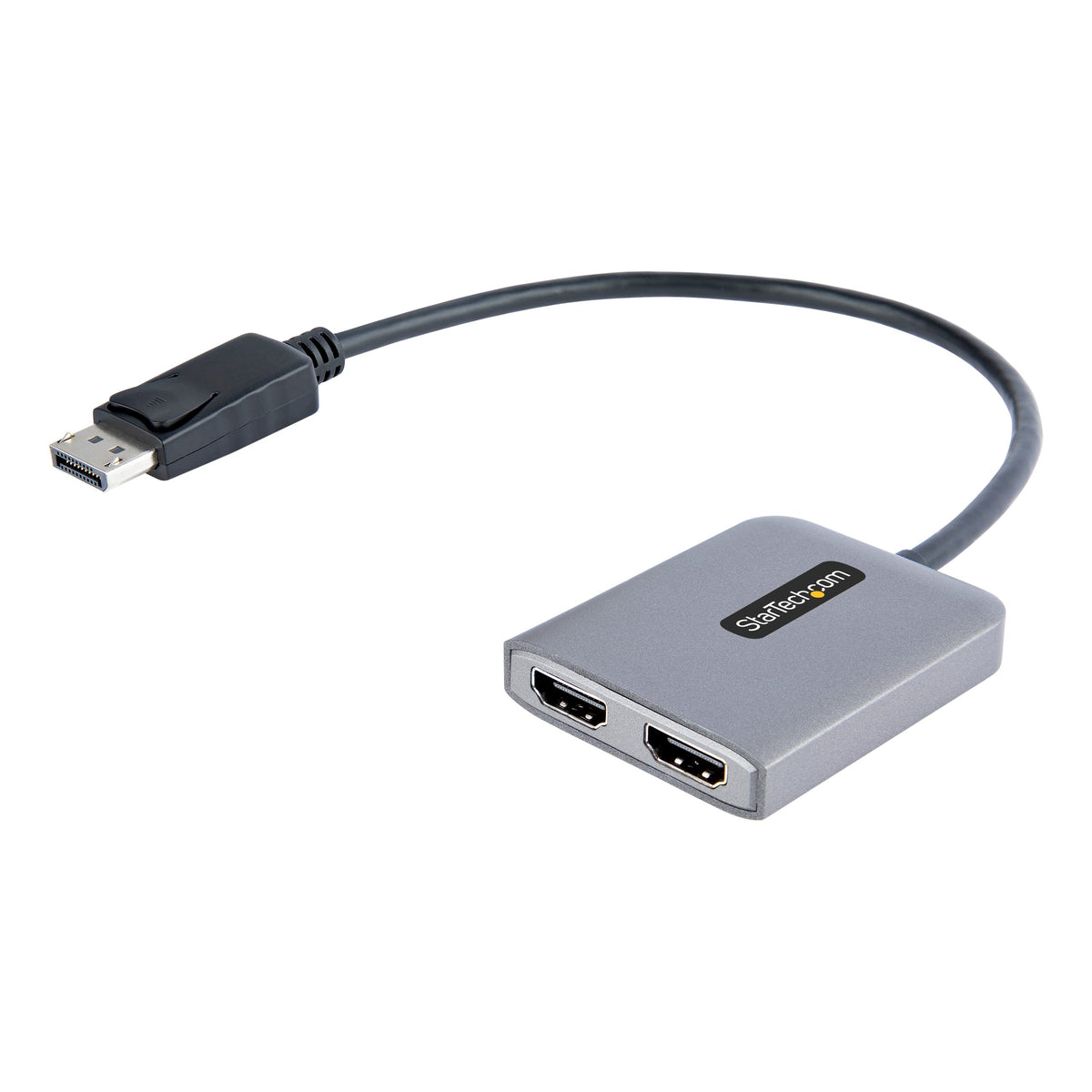 Startech.Com Dp To Dual Hdmi Mst Hub   Dual Hdmi 4K 60Hz   Displayport Multi Monitor Adapter With 1Ft / 30Cm Cable   Dp 1.4 Mult