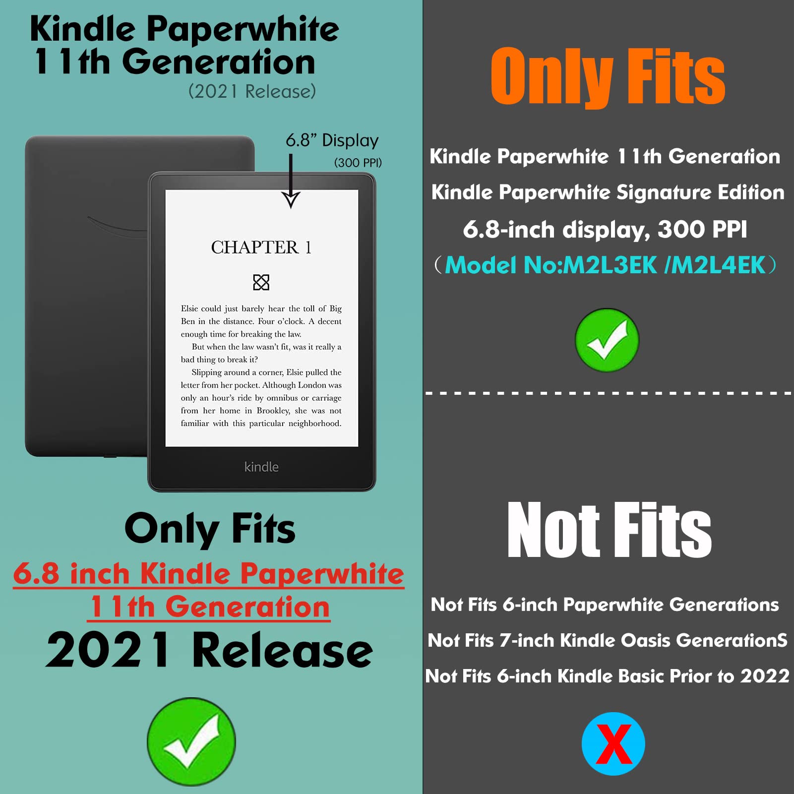 Bozhuorui Stand Case For 6.8'' Kindle Paperwhite (11Th Generation   2021) And Kindle Paperwhite Signature Edition   Pu Leather S