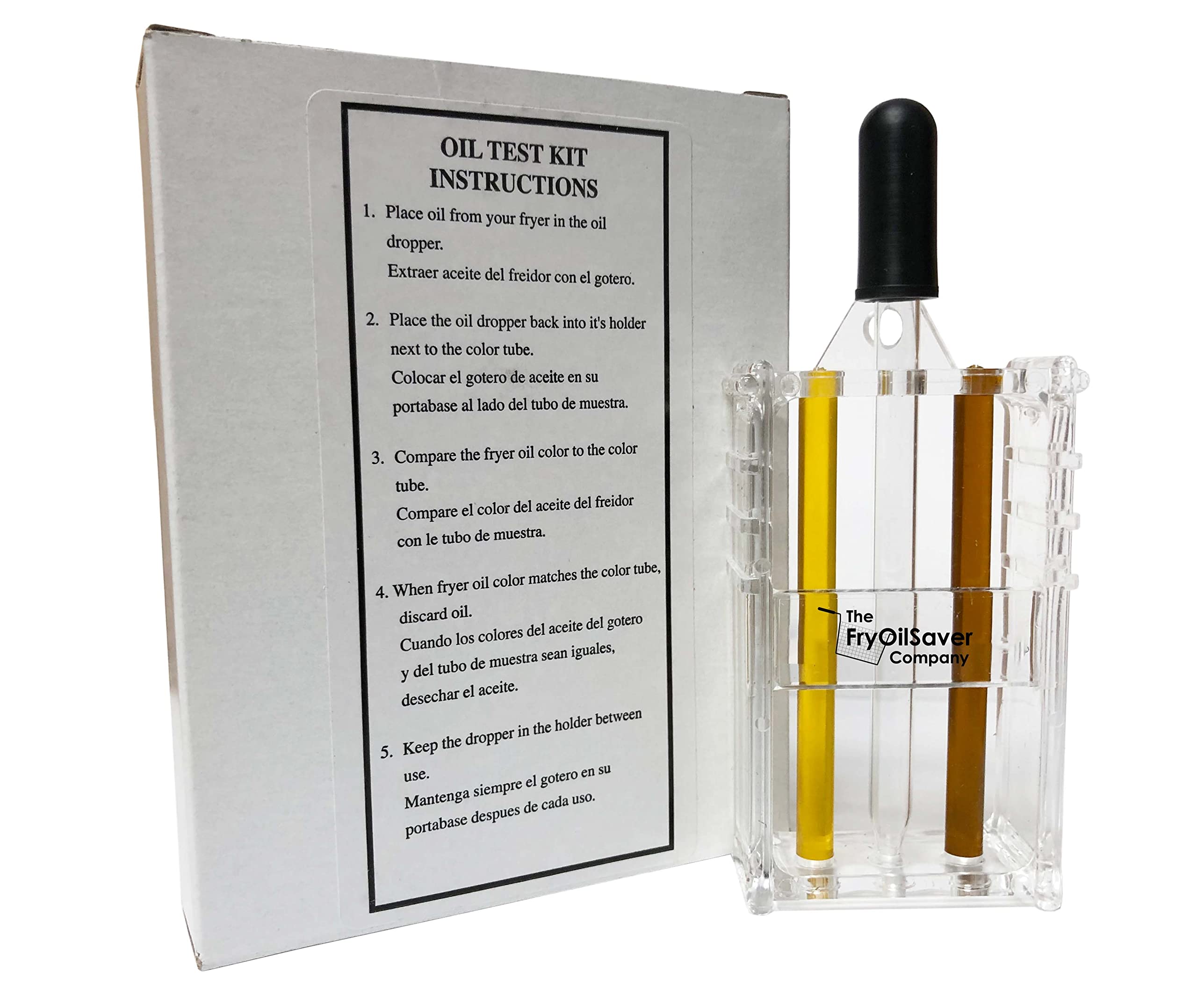 Fryer Oil Test Kit, Two Color Analysis Visual Kit W/Eye Dropper, Oil Fryer Quality Test Kit For Clear Frying Oil For Kitchen & R