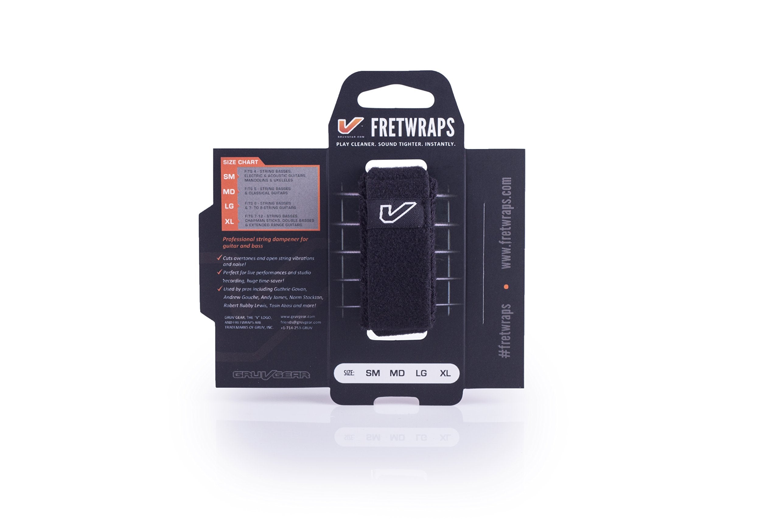 Gruv Gear Fretwraps String Muter 1 Pack , Large, Black,Fw 1Pk Lg