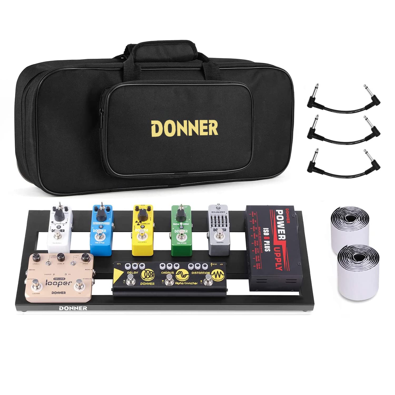 Donner Guitar Pedal Board Case DB-2 Aluminium Pedalboard 20 x 8 with Bag